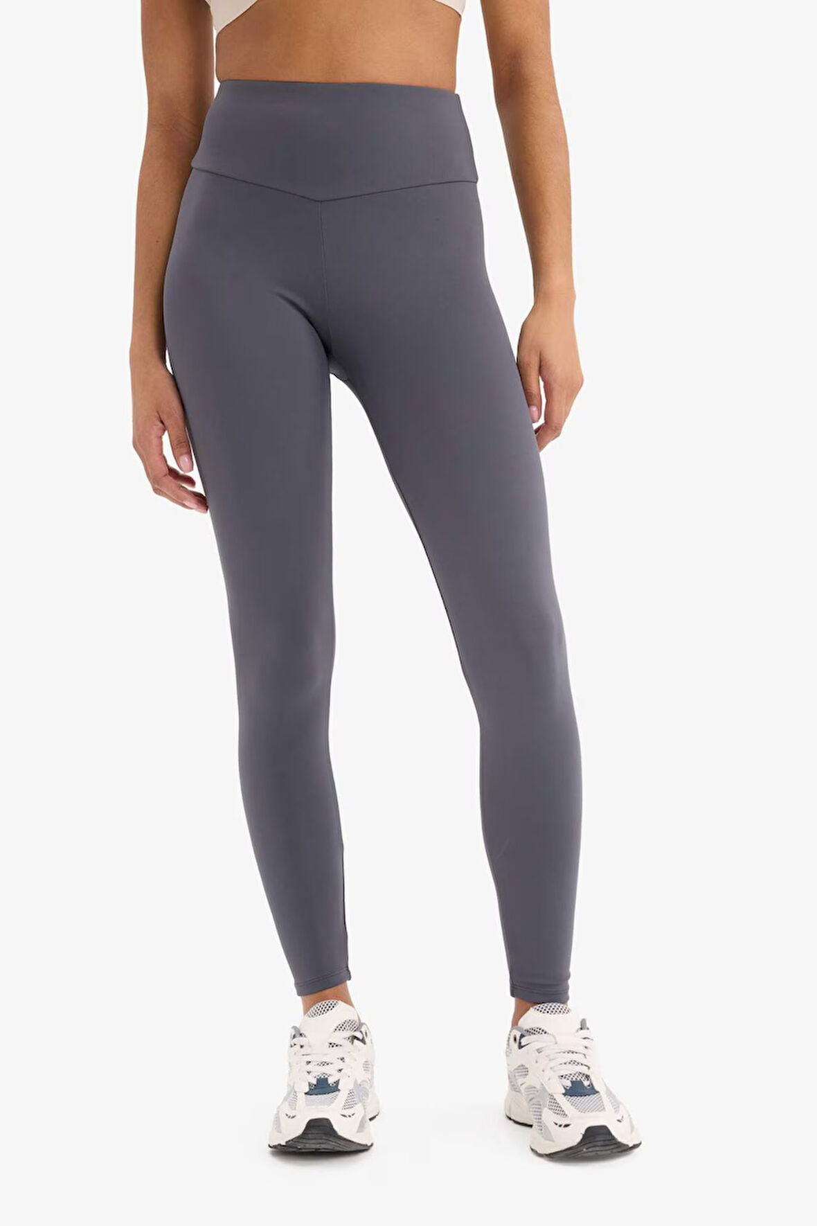DeFactoFit Yüksek Bel Beli Saran Esnek Basic Düz Sporcu Tayt B4147AX25SPAR229