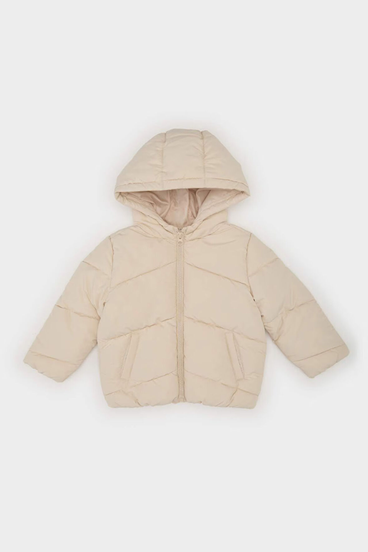 Kız Bebek Rüzgar Geçirmez Su İtici Kapüşonlu Şişme Mont