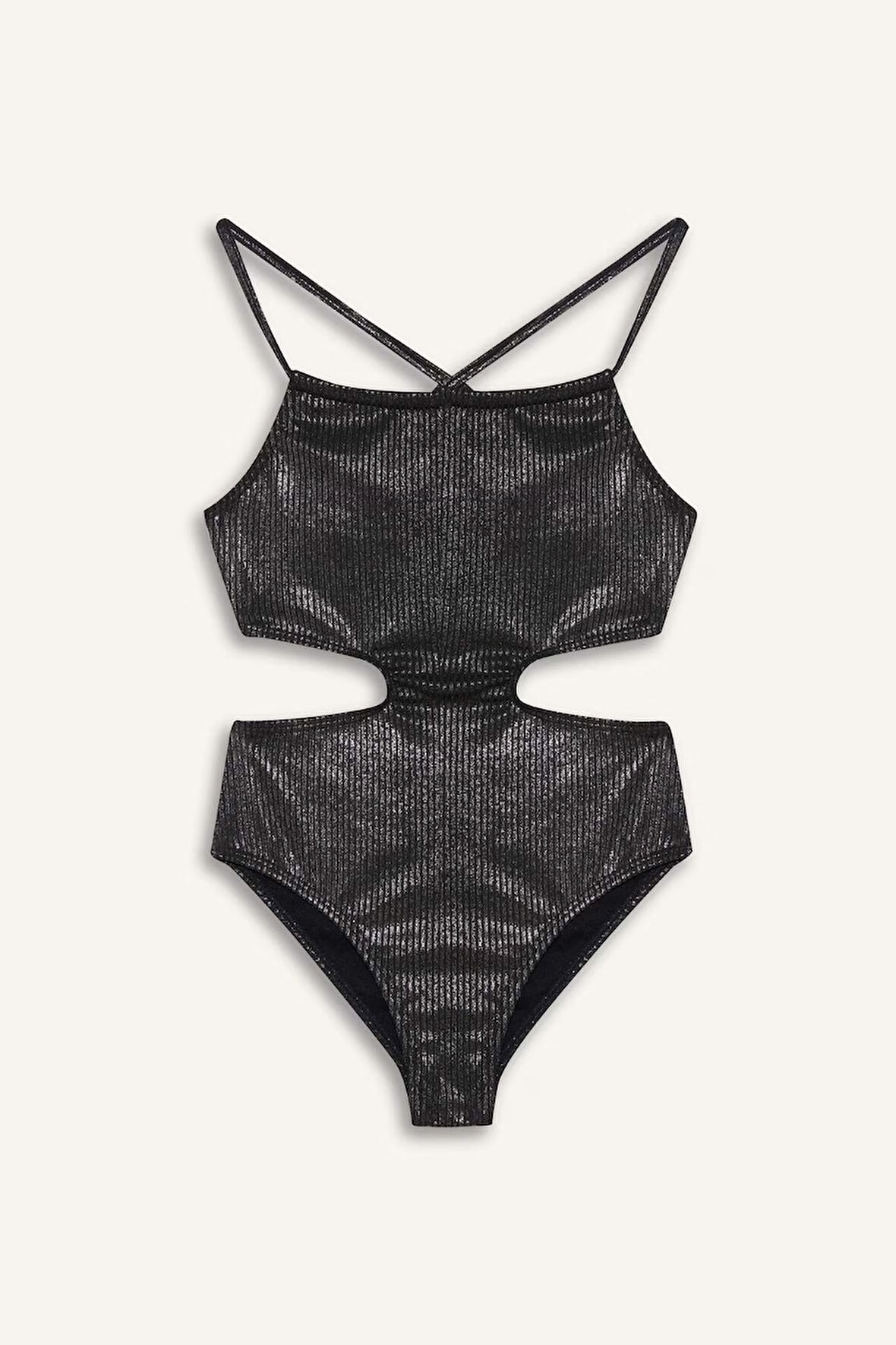 Kız Çocuk Parlak Kumaş Mayo