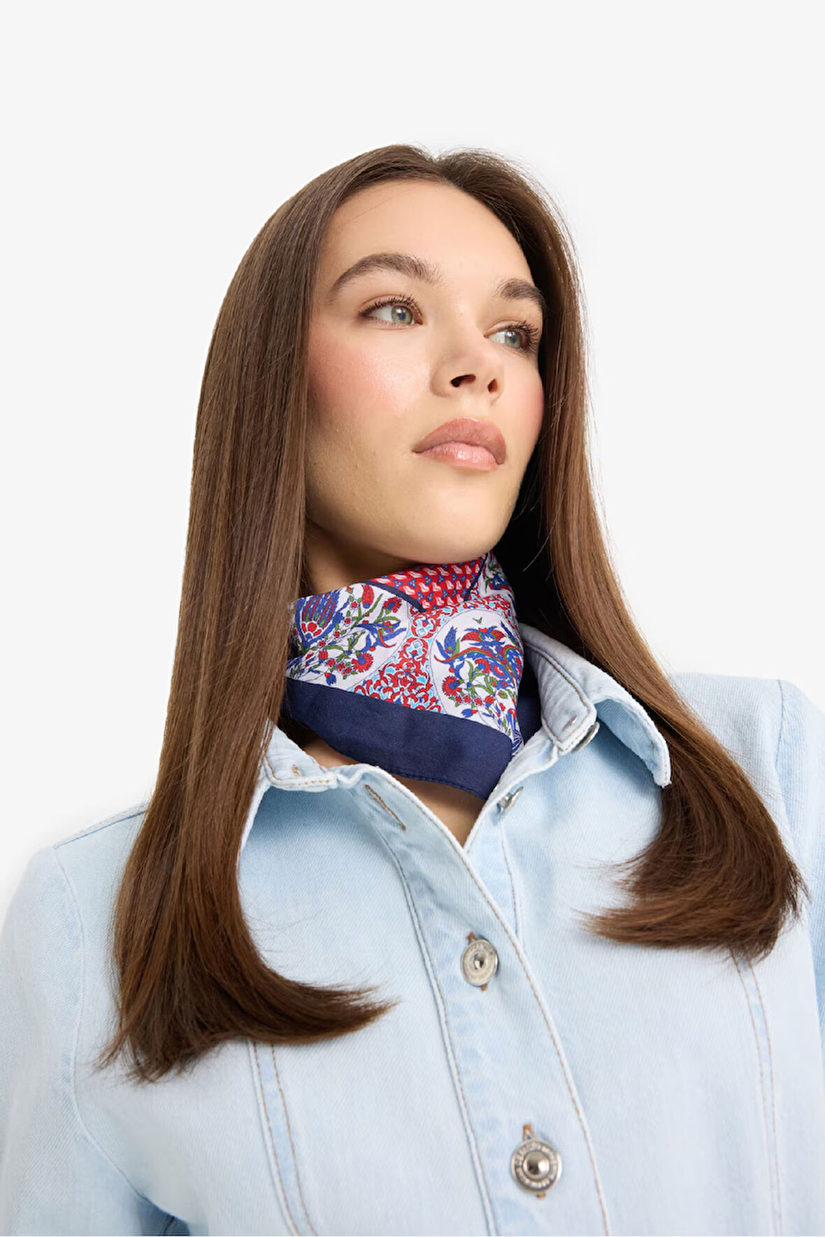 Kadın Desenli Pamuklu Bandana