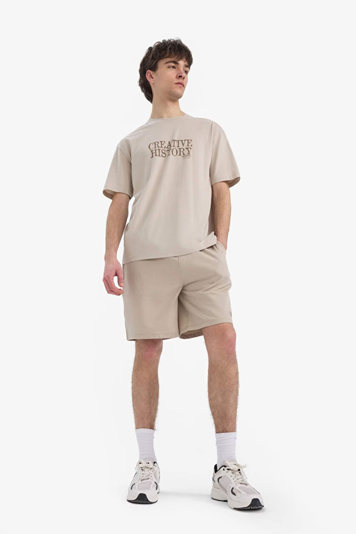 DeFacto Beli Bağcıklı Dar Paça Şort E5843AX25SMBG170