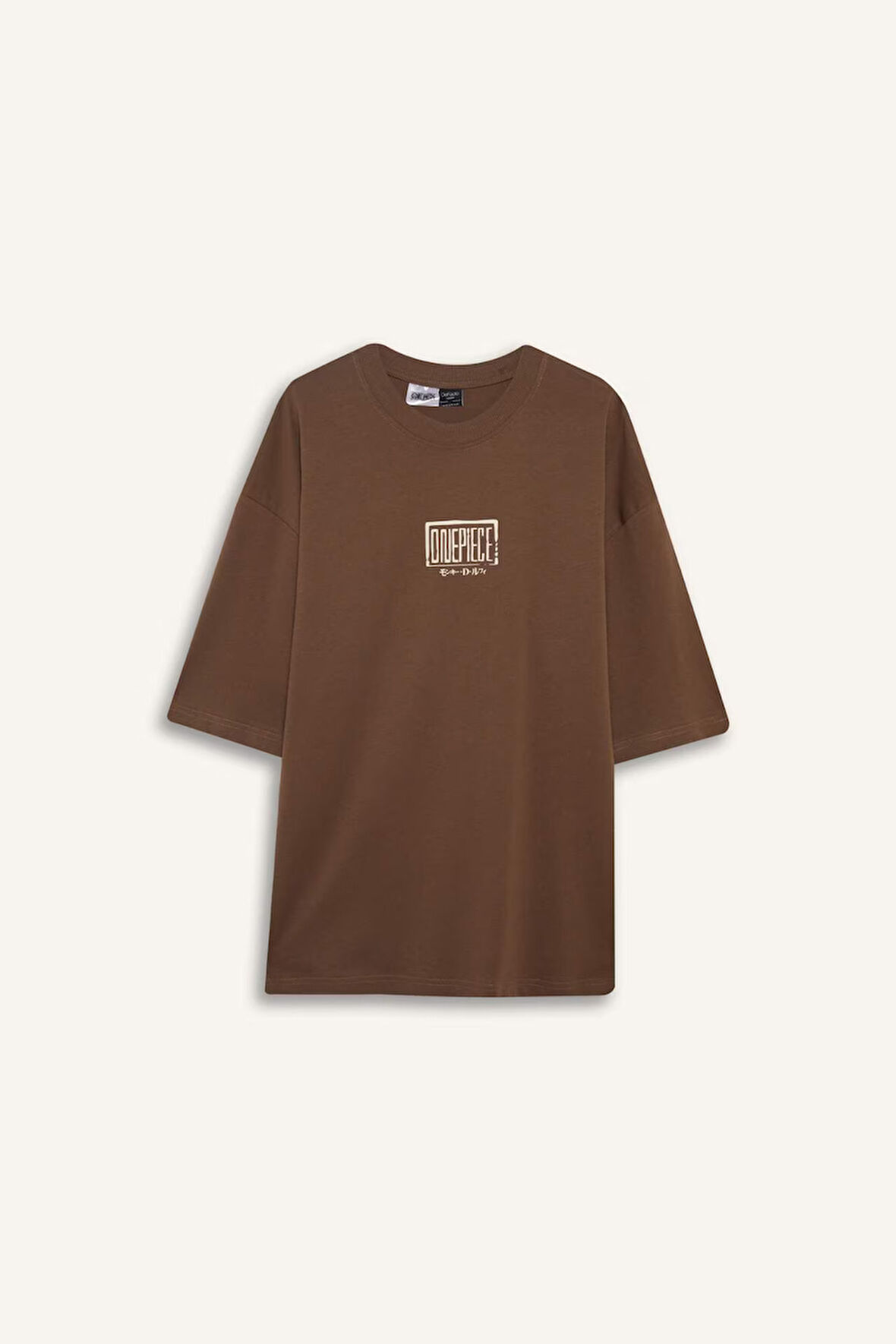 DeFacto %100 Pamuk One Piece Loose Fit Bisiklet Yaka Sırt Baskılı Kısa Kollu Tişört E0713AX25SMBN322
