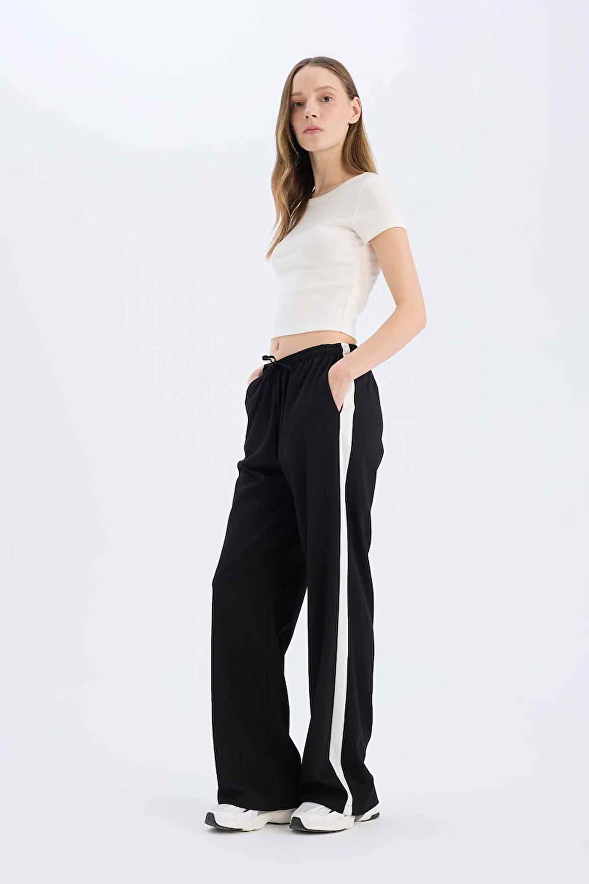 Coool Wide Leg Cepli Normal Bel Geniş Paça Pantolon