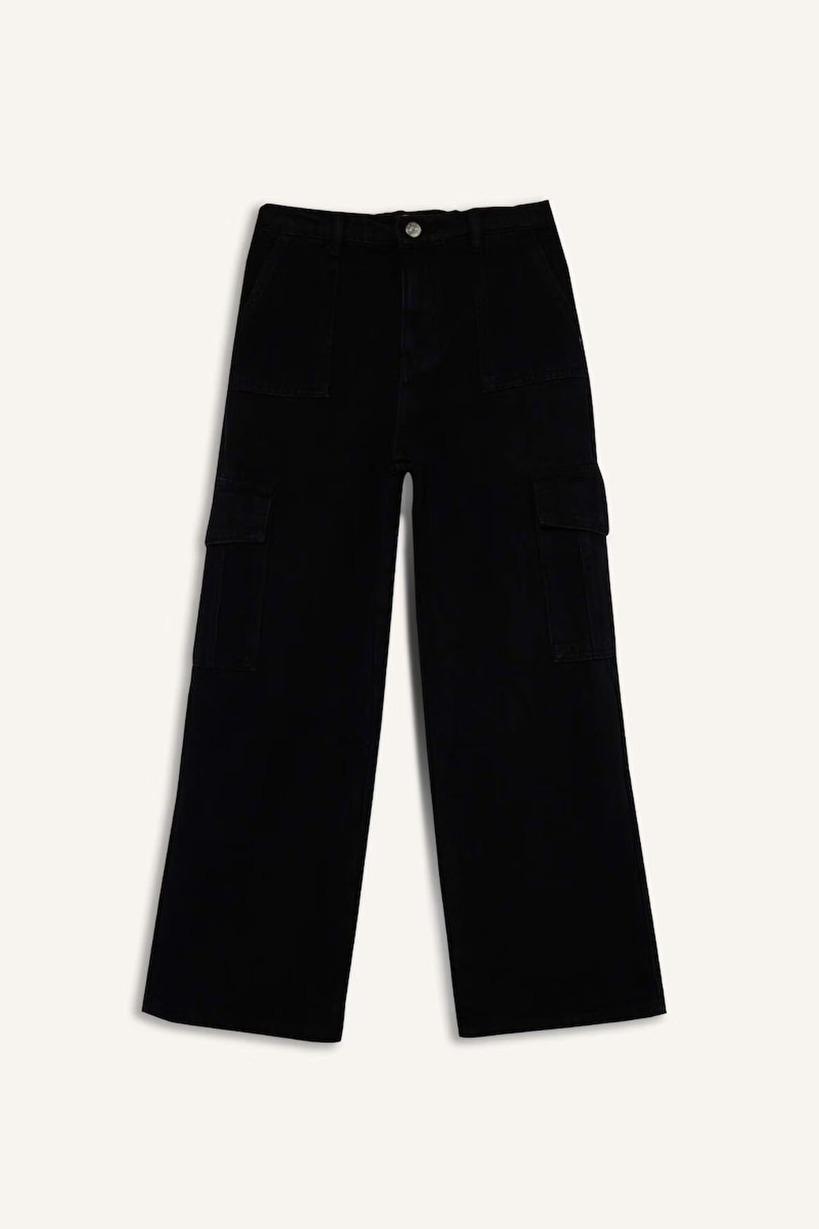 Kız Çocuk Wide Leg Kargo Geniş Paça Jean Pantolon