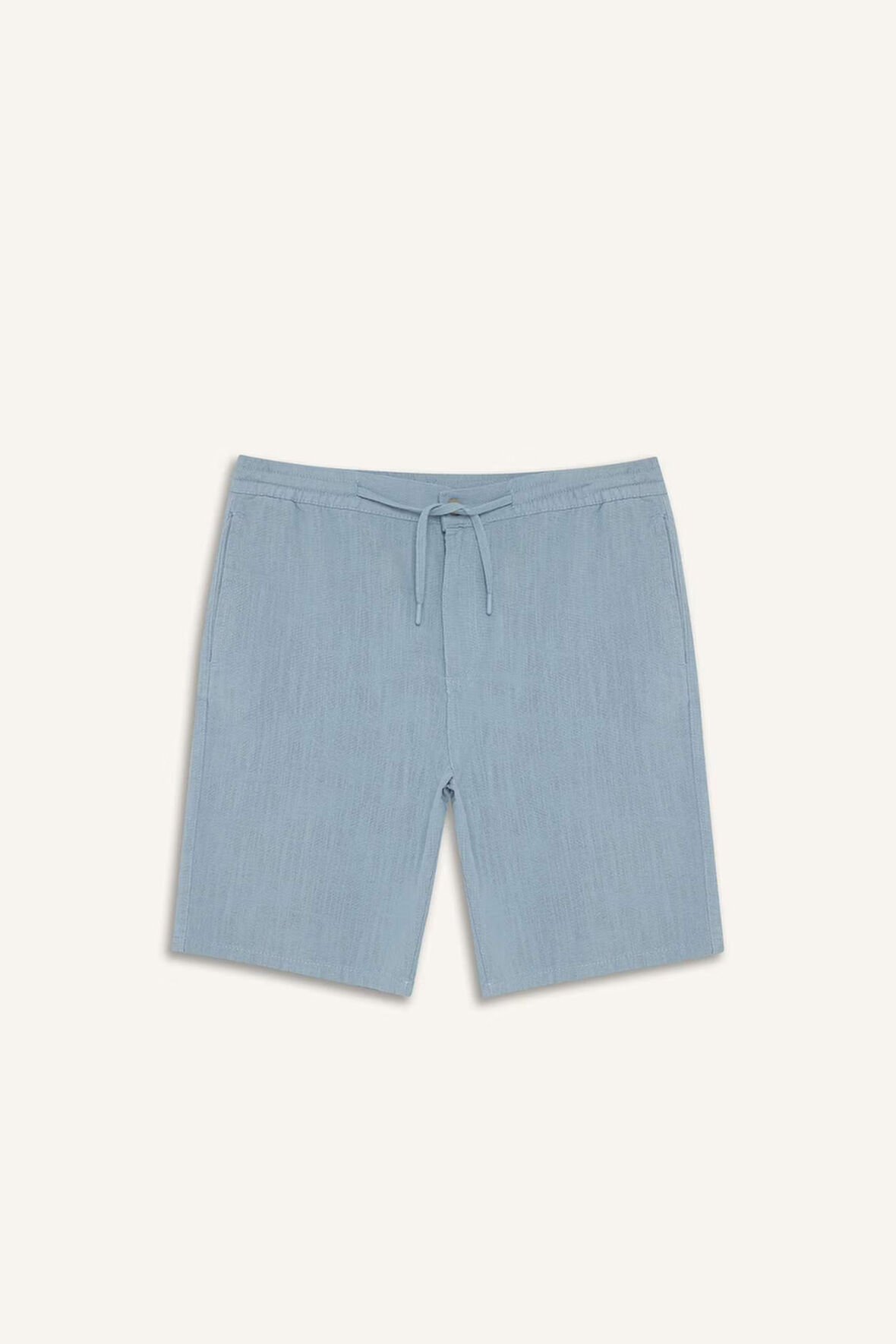 DeFacto %100 Pamuk Relax Fit Cepli Keten Görünümlü Bermuda Şort C7381AX25SMBE524