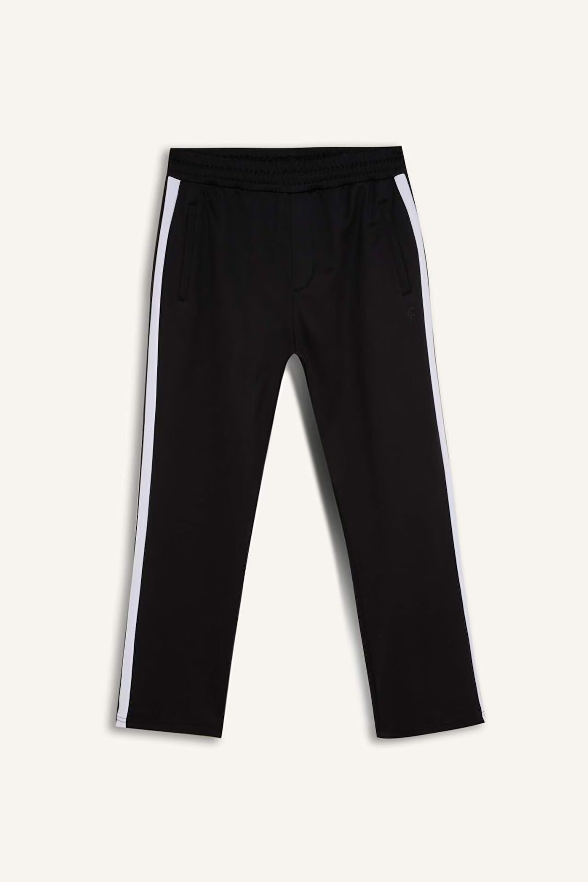 DeFactoFit Sporcu Jogger Eşofman Altı Standart Fit Standart Paça Skuba Dalgıç Kumaş Beli Lastikli Düz Paça E3932AX24WNBK81