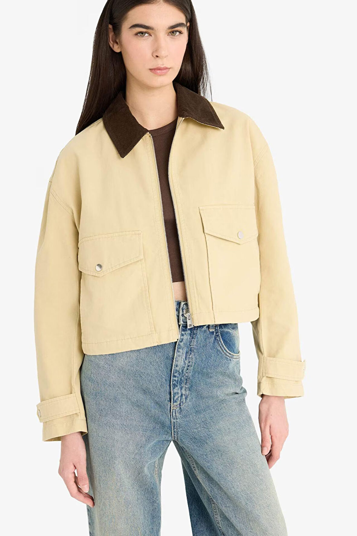 Regular Fit Polo Yaka Pamuklu Mont