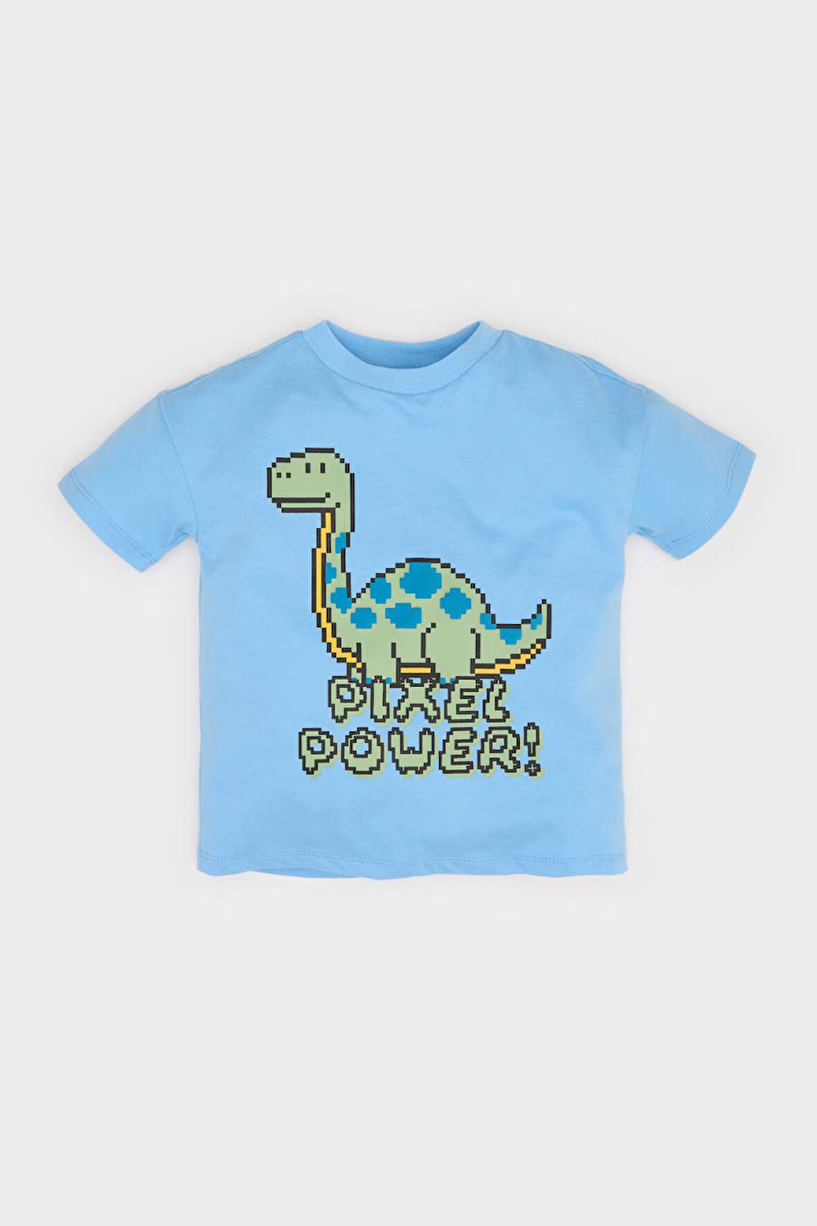 Erkek Bebek Regular Fit Dinazor Baskılı Kısa Kollu Tişört