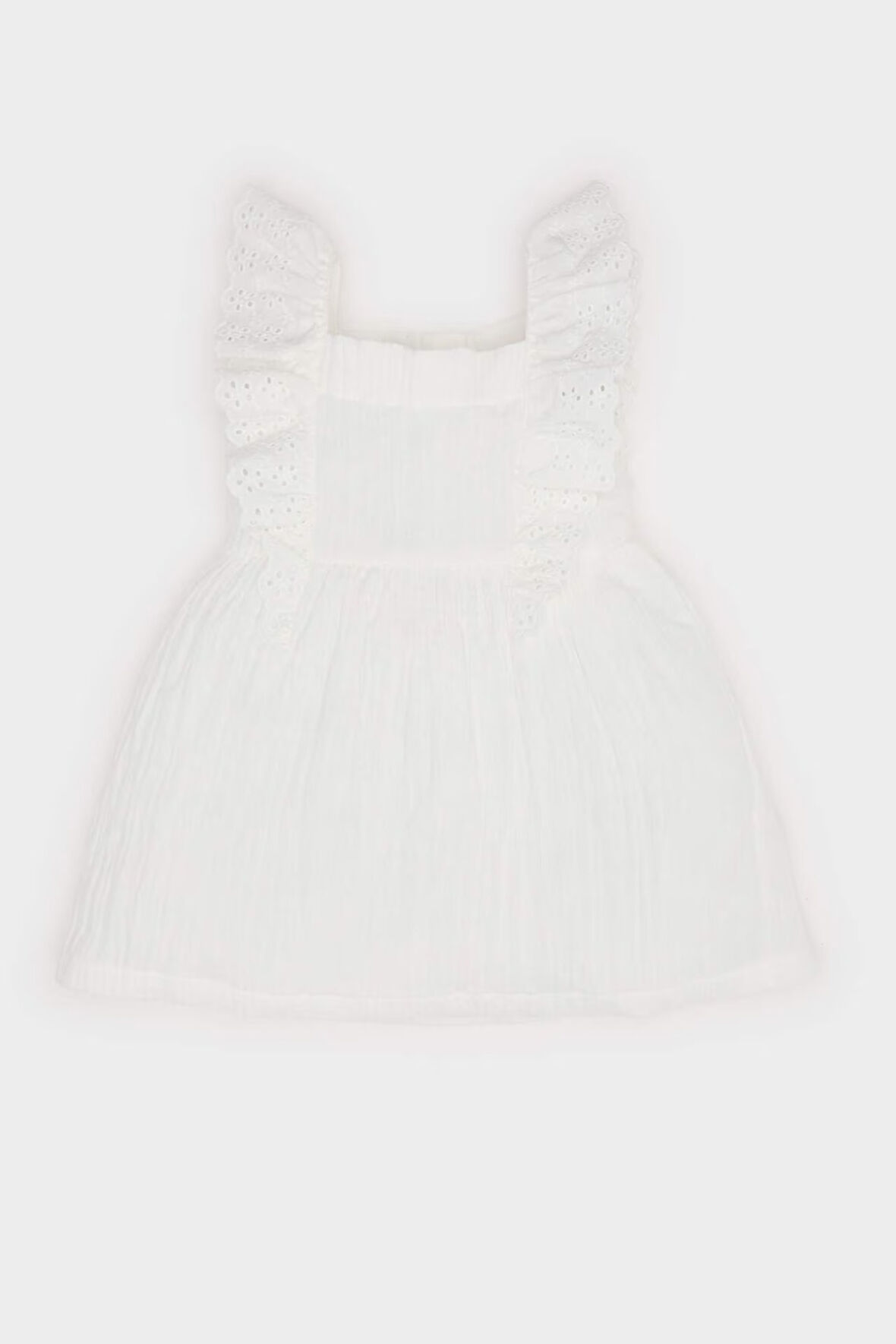 Kız Bebek Kolsuz Poplin Elbise