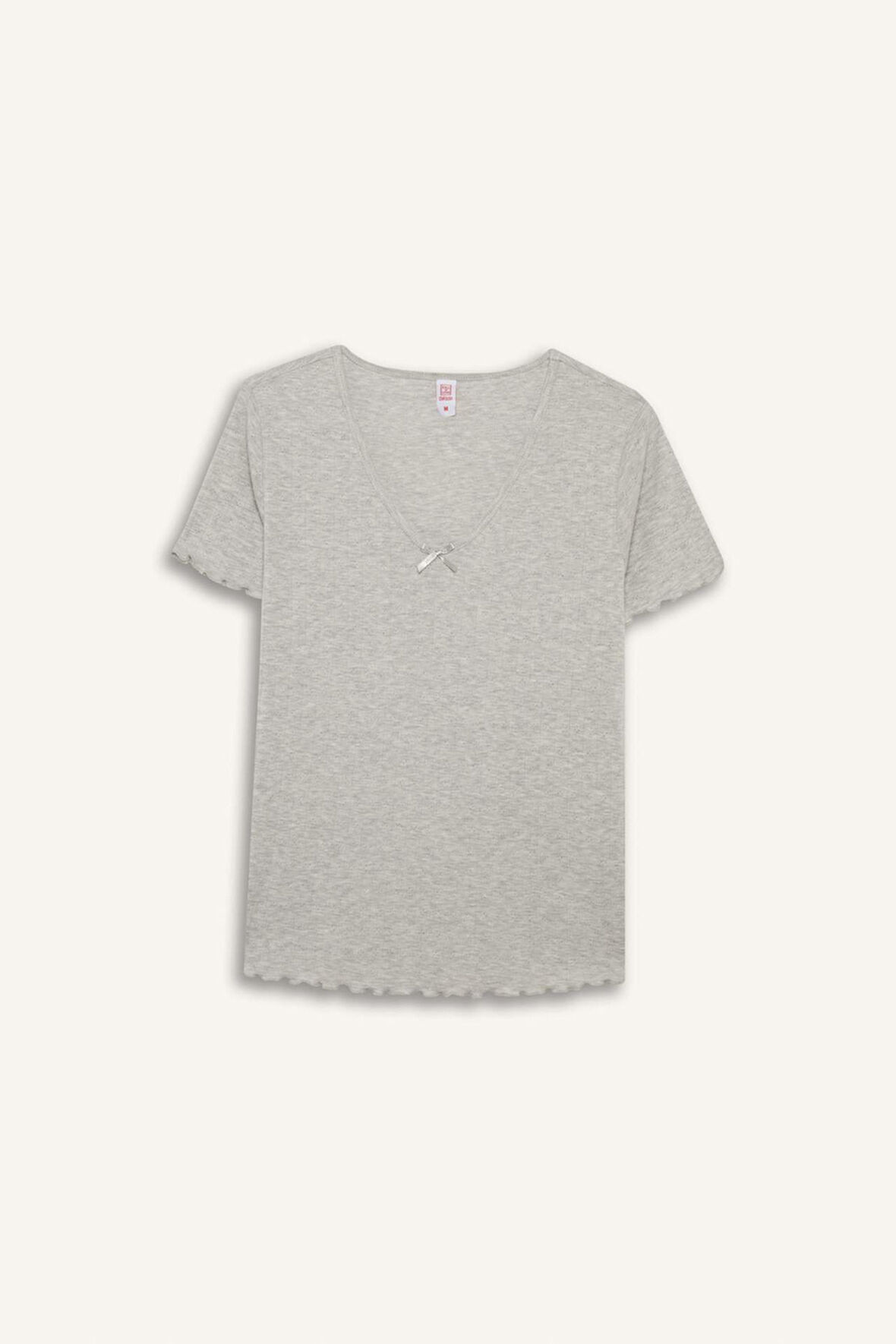 DeFacto Regular Fit Pijama Takımı Kısa Kollu Üst Uzun Alt-Fall in Love E9229AX25SPGR93