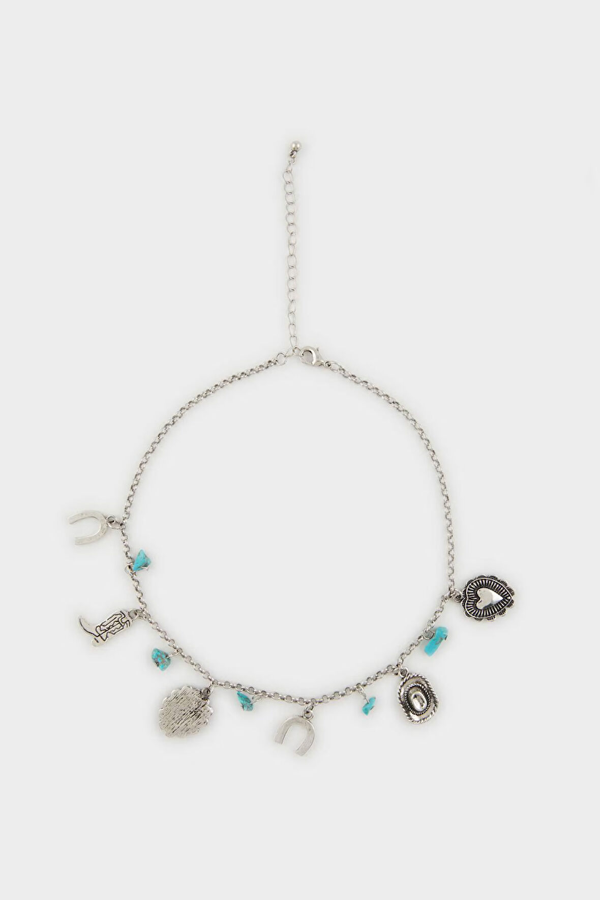 DeFacto Kadın Charmlı Eskitme Silver Kolye E4575AXNSGD1