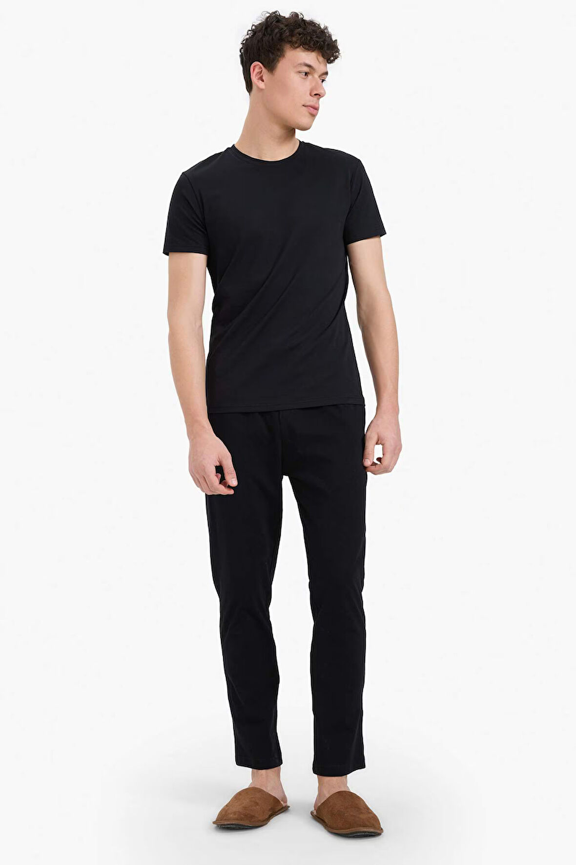 Regular Fit Basic Düz Cepli Pijama Altı