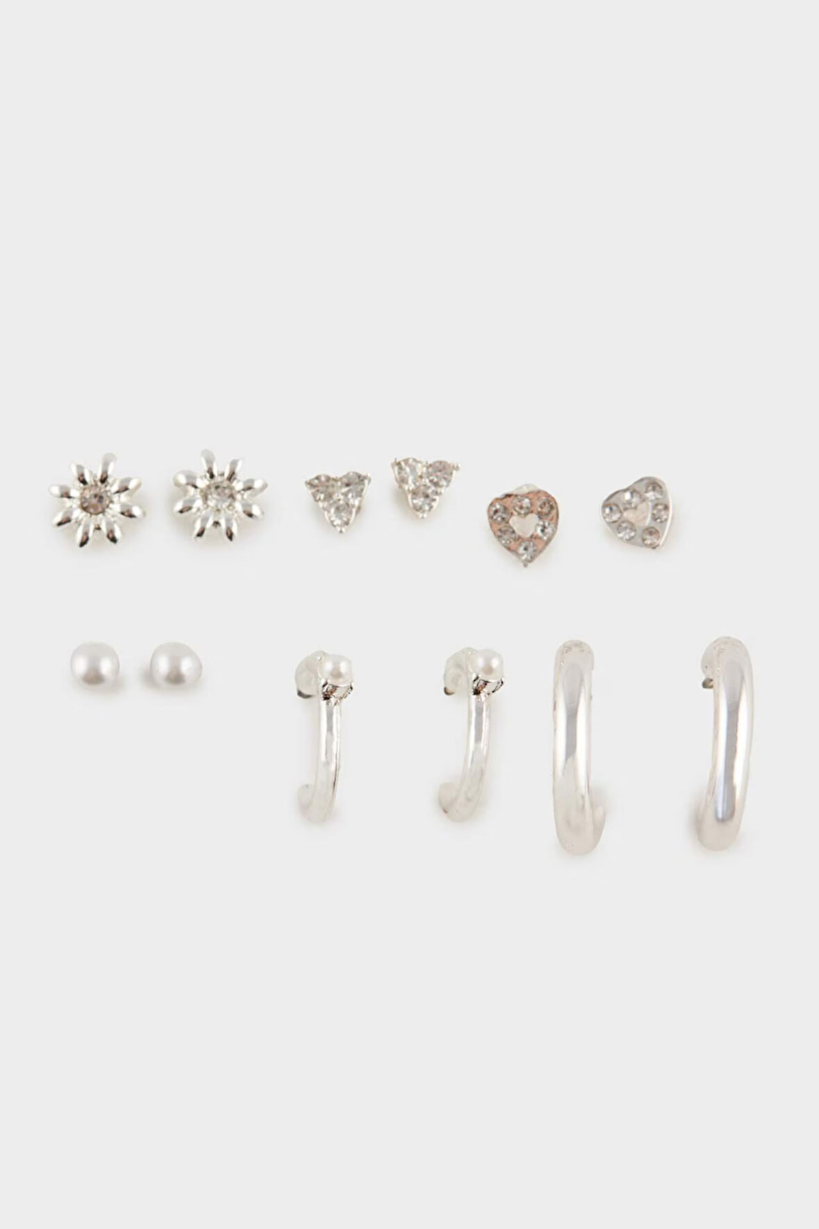 Kadın 6'lı Silver Küpe