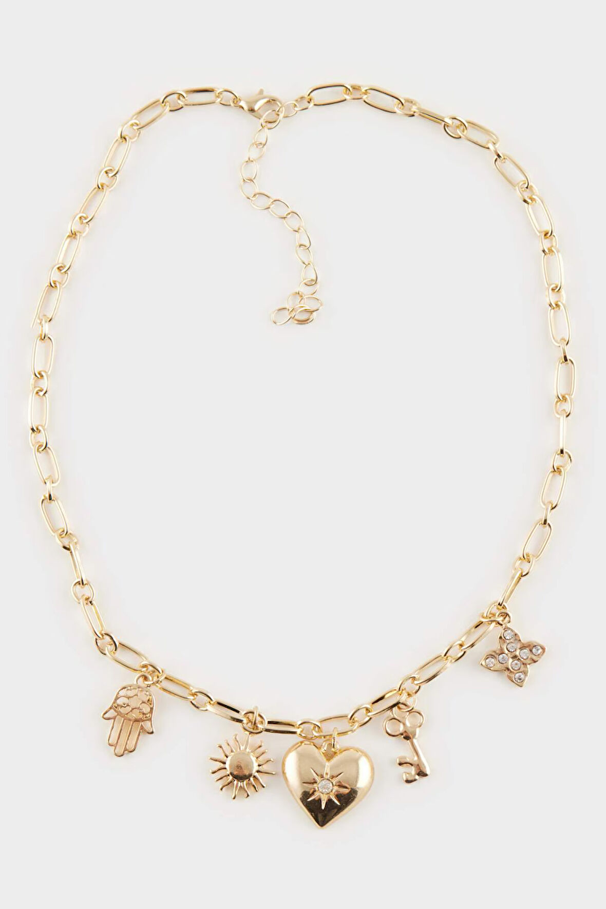 Kadın Gold Detaylı Charm Kolye