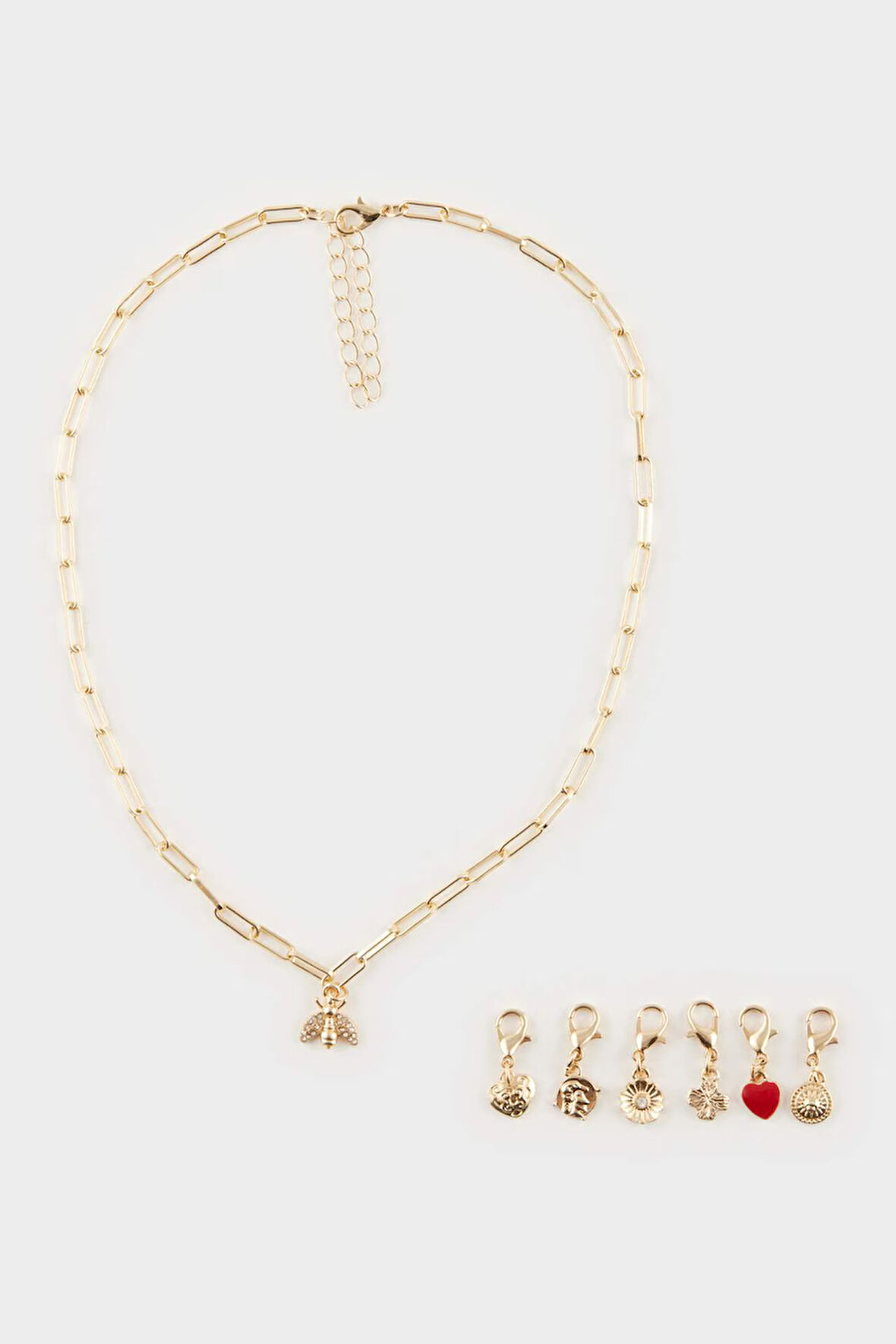 Kadın Silver Detaylı Değiştirilebilir Uçlu Charm Kolye