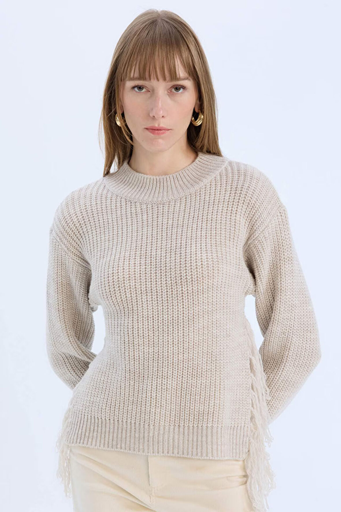 DeFacto Relax Fit Yarım Balıkçı Yaka Selanik Kumaş Kazak E5567AX24CWBG705
