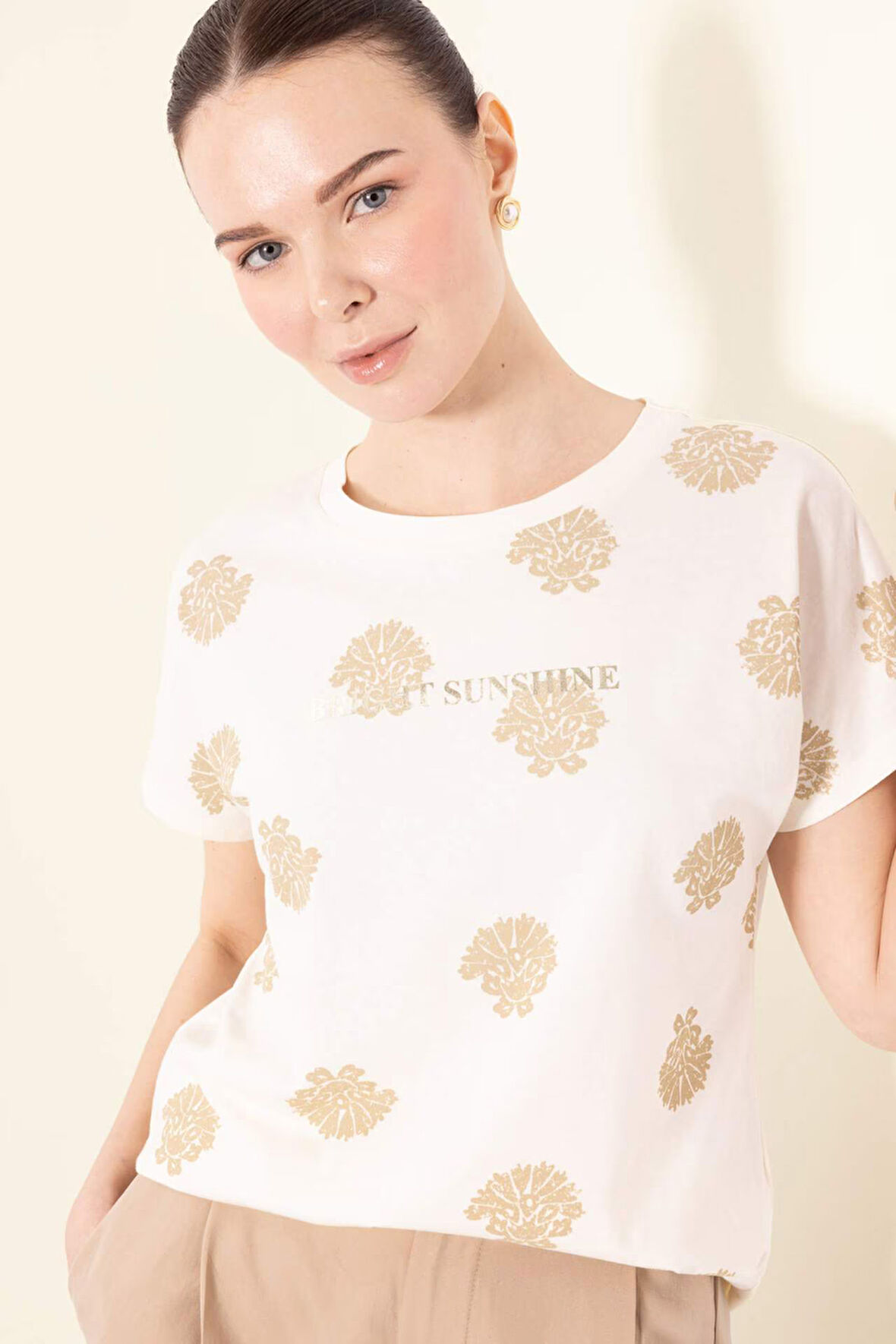 DeFacto Bisiklet Yaka Desenli Kısa Kollu Tişört E1663AX25SPER91