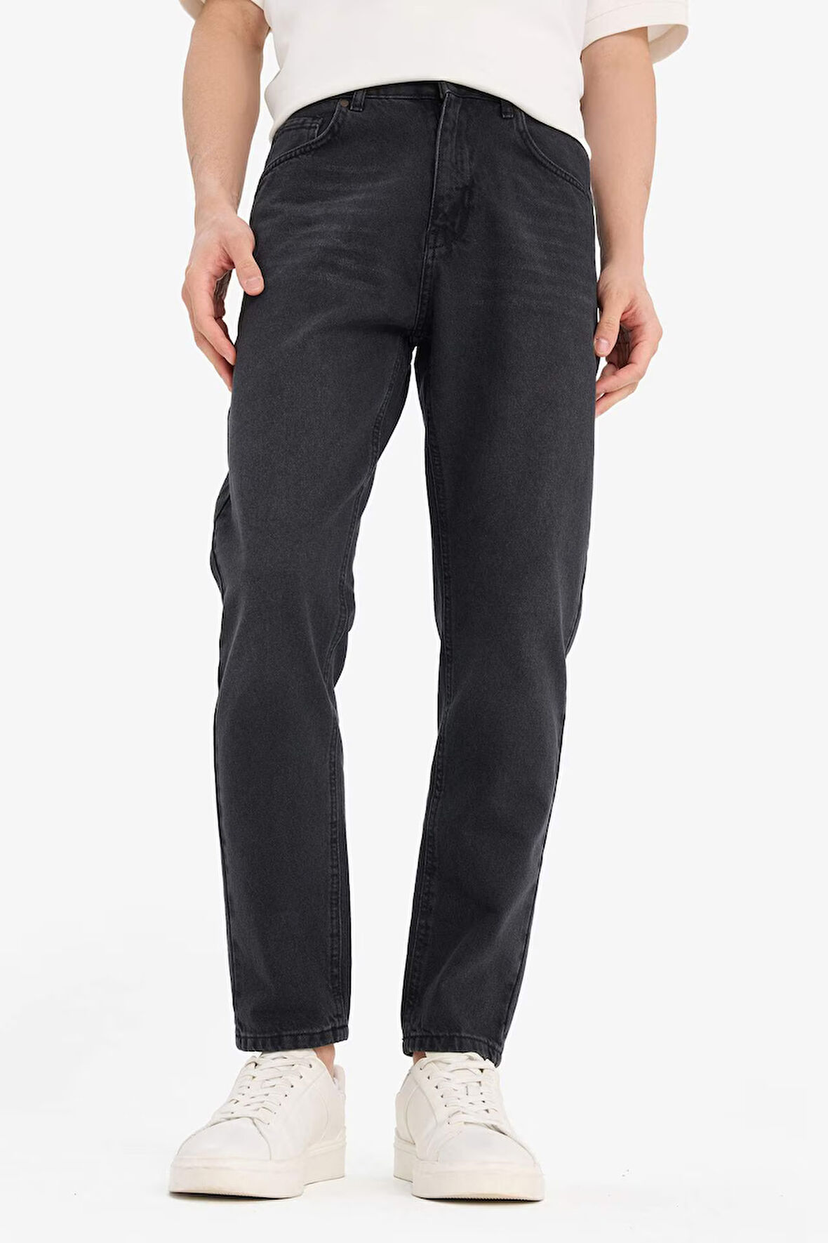 DeFacto %100 Pamuk 90's Slim Fit Dar Kalıp Yüksek Bel Dar Paça Jean Pantolon D6612AX25SPNM40