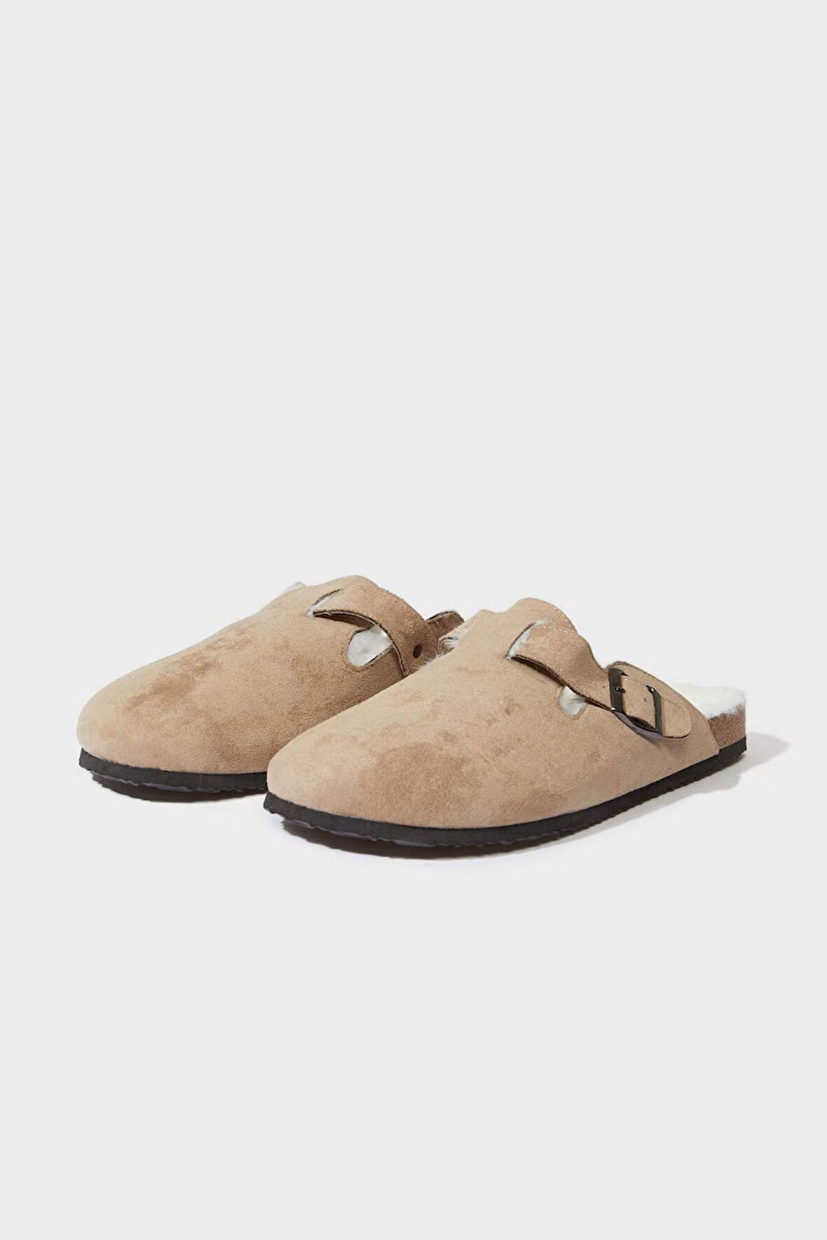 Erkek Düz Taban Suni Deri Ev Terliği