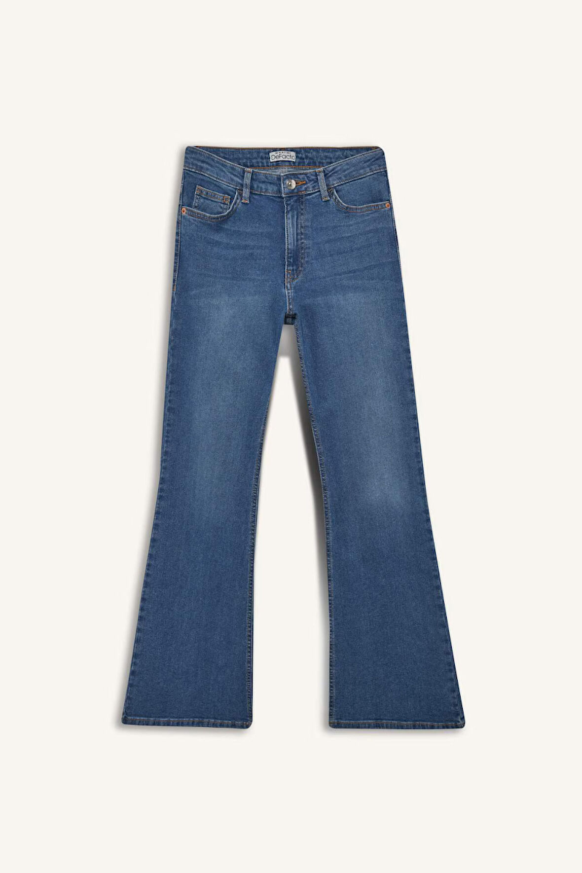 Mia Flare Fit Normal Bel İspanyol Paça Uzun Jean Pantolon