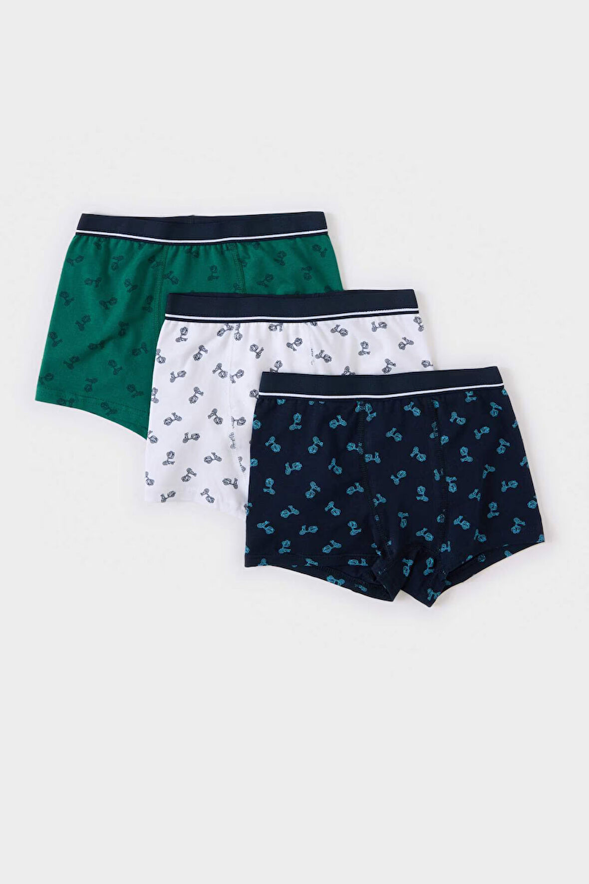 Erkek Çocuk Desenli 3'lü Boxer