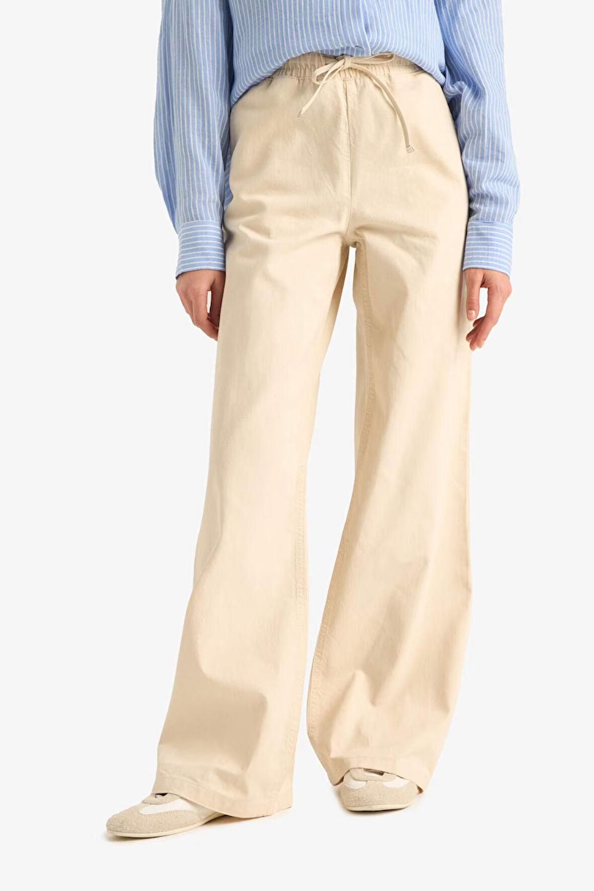 Beli Lastikli Uzun Jean Pantolon