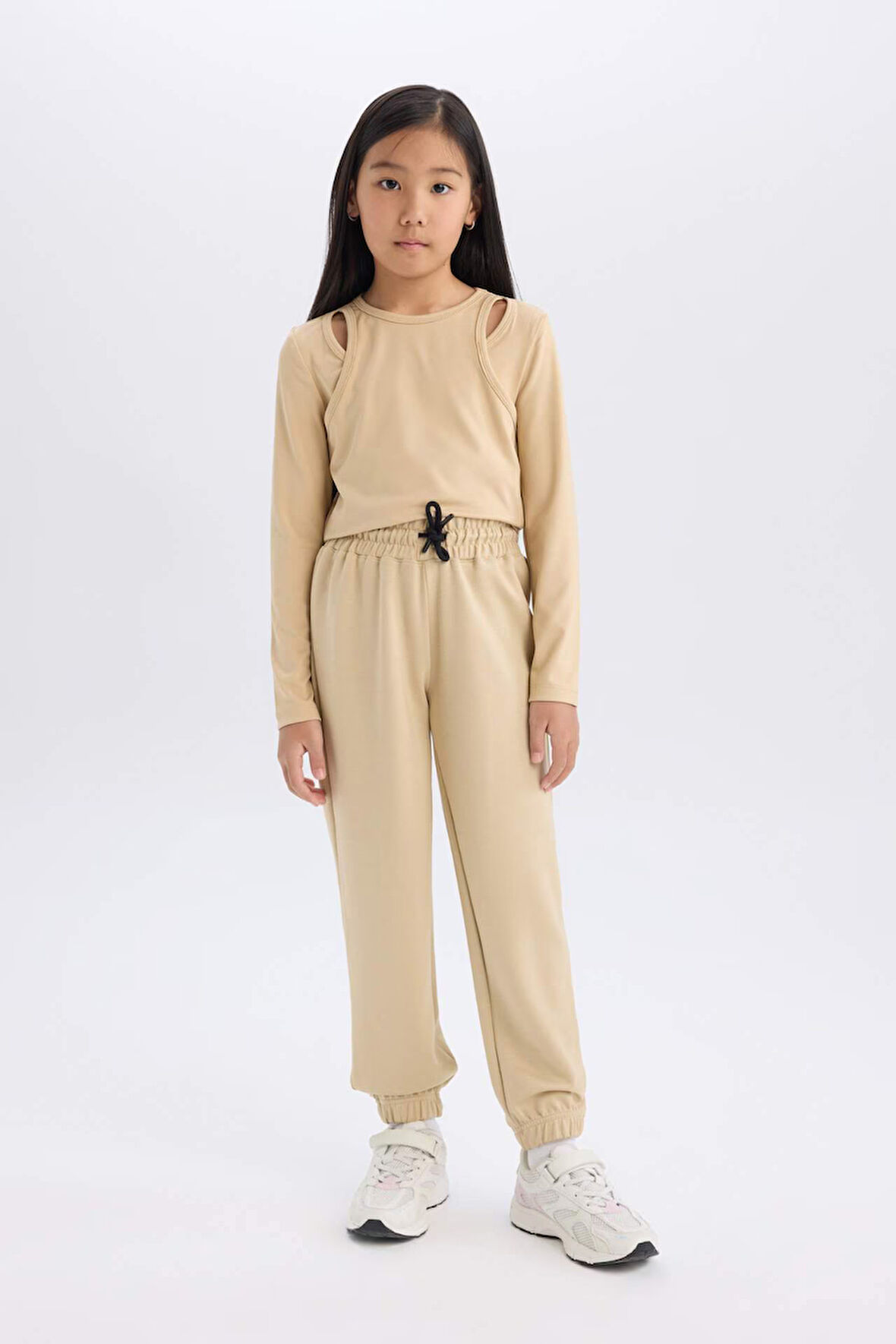 DeFacto Kız Çocuk Beli Lastikli Cepli Jogger Eşofman Altı D9622A825SMBG203