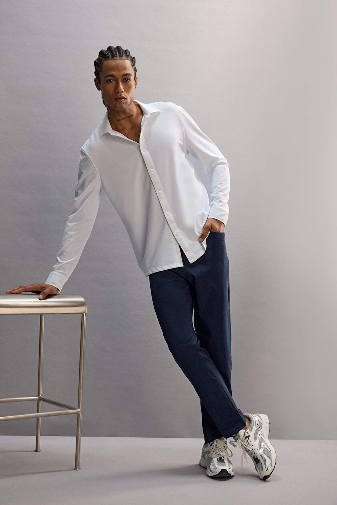 DeFactoFit Slim Fit Dar Kesim Standart Paça Dokuma Sporcu Pantolon