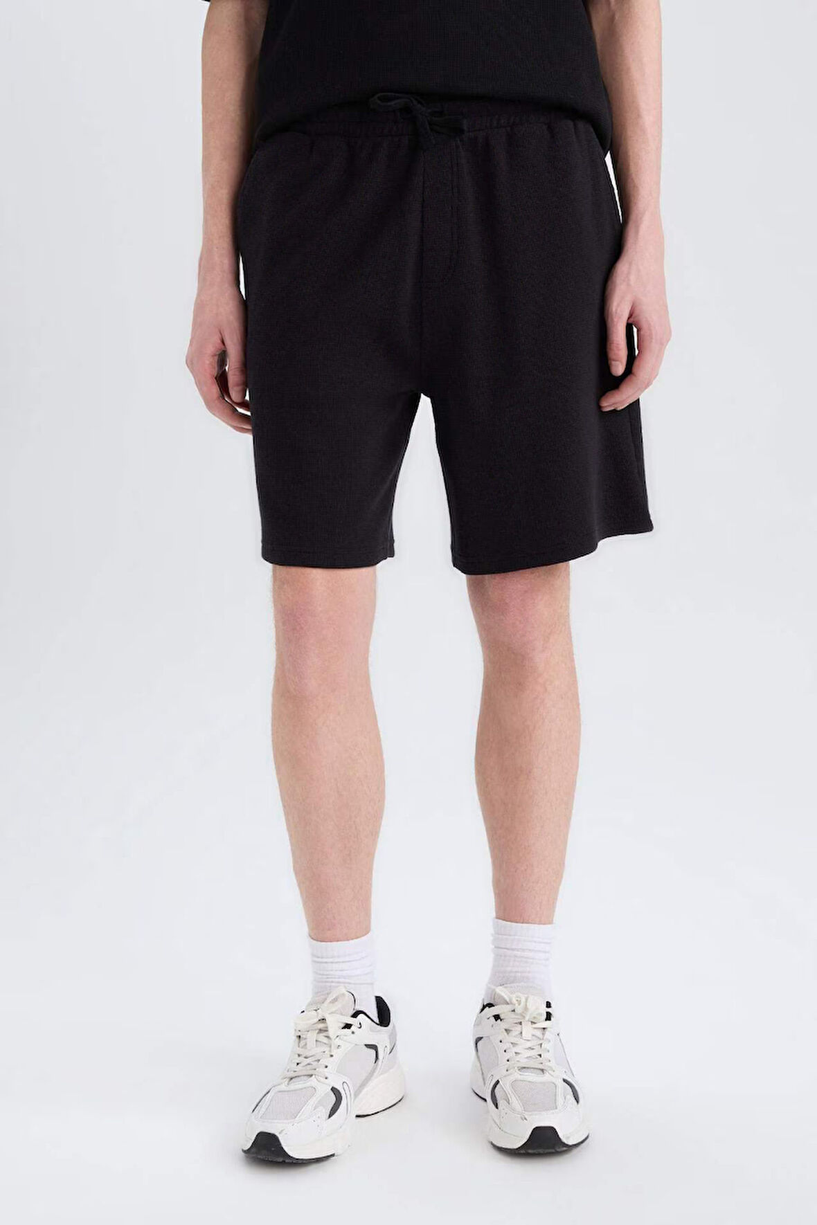 %100 Pamuk Regular Fit Waffle Şort