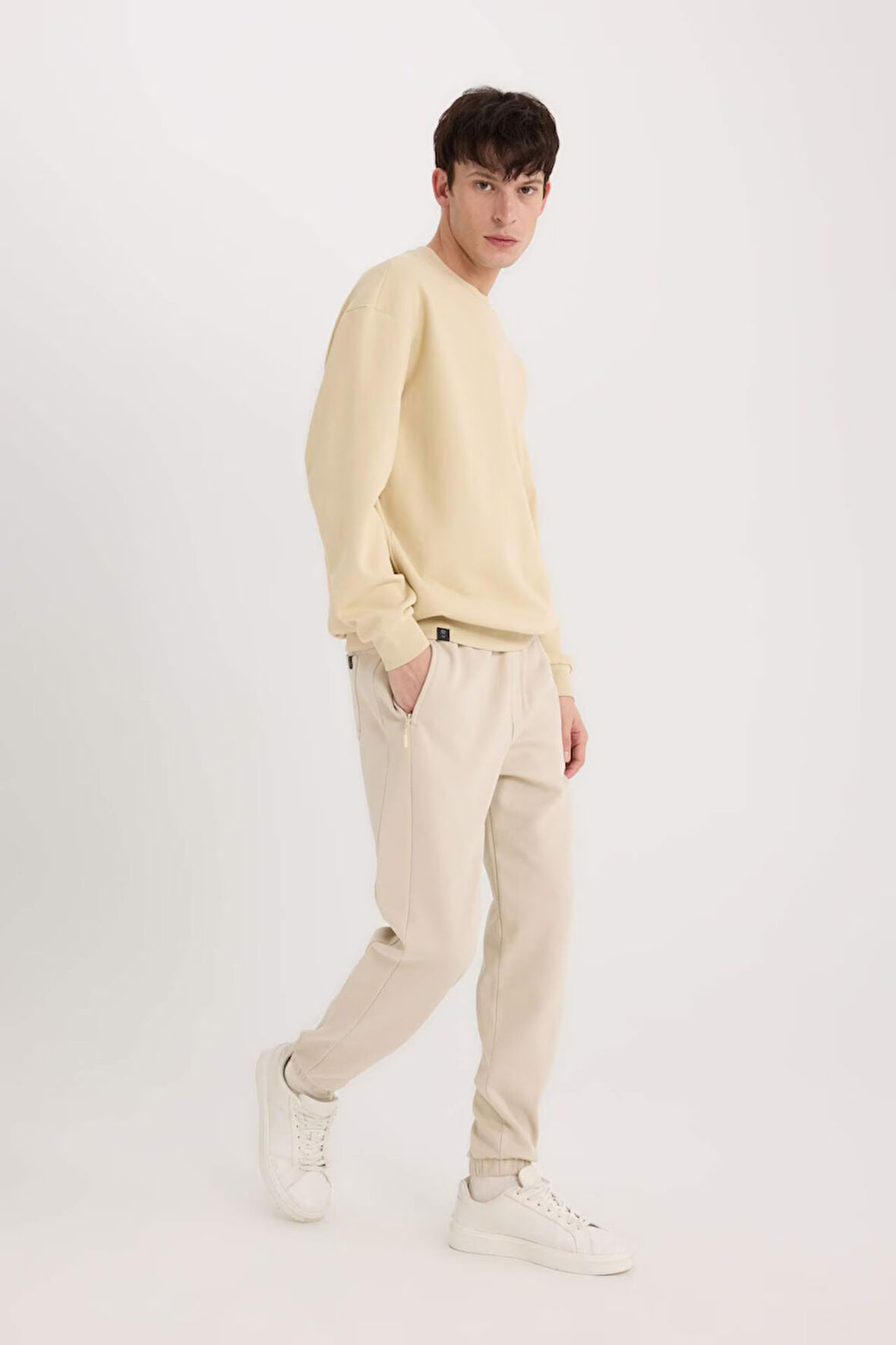 Slim Fit Dar Kesim Fermuar Cepli Pike Eşofman Altı