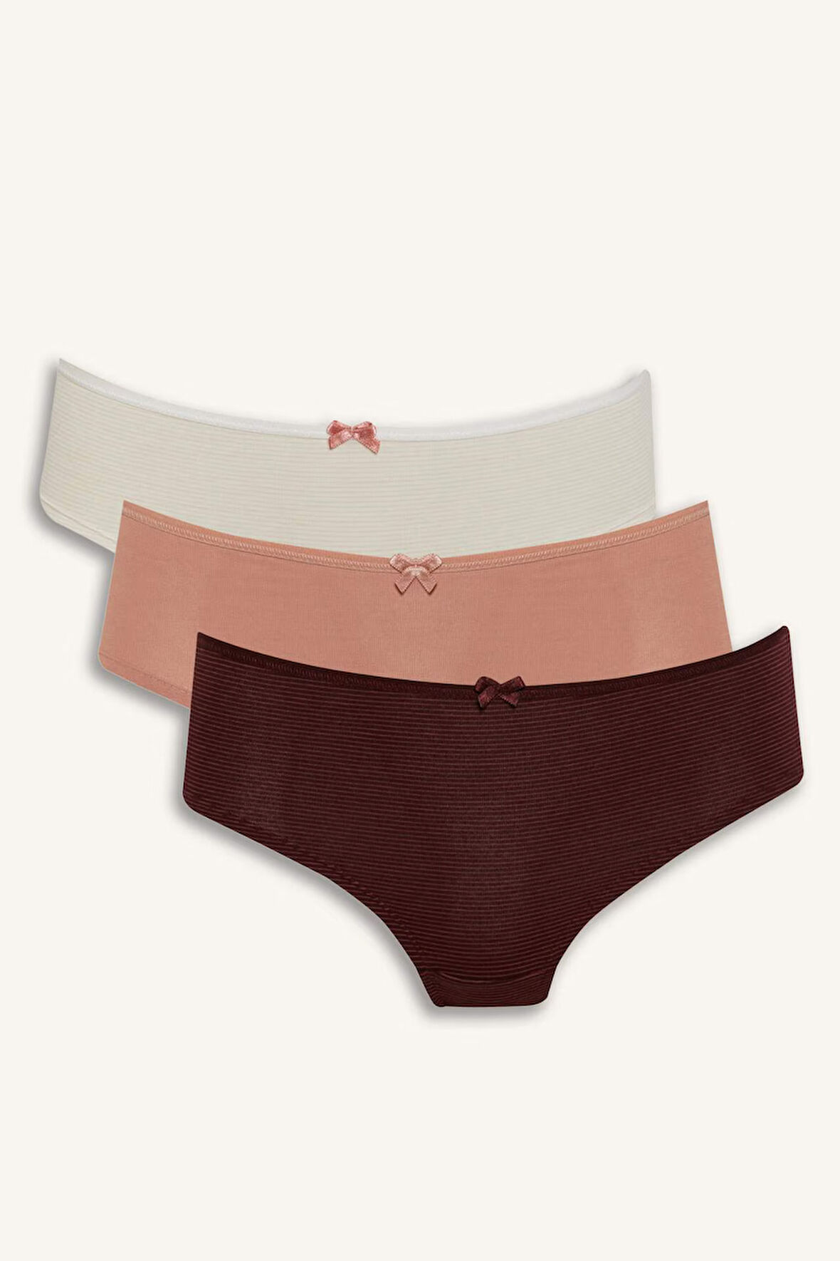 DeFacto 3'lü Paketli Slip Külot-Fall in Love D6400AX25SPBR105