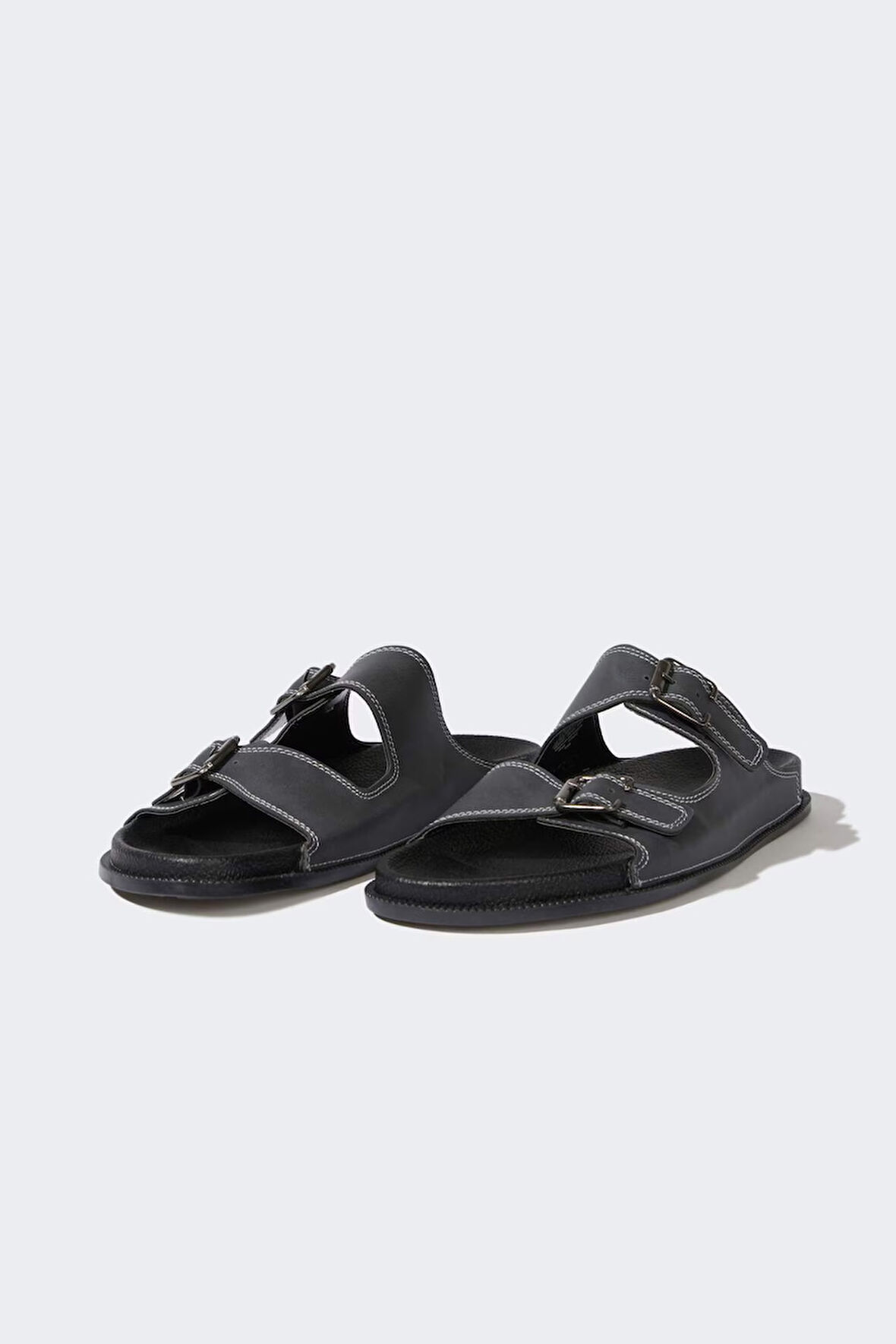 DeFacto Erkek Düz Taban Çift Bantlı Suni Deri Terlik E6251AX25HSGR422