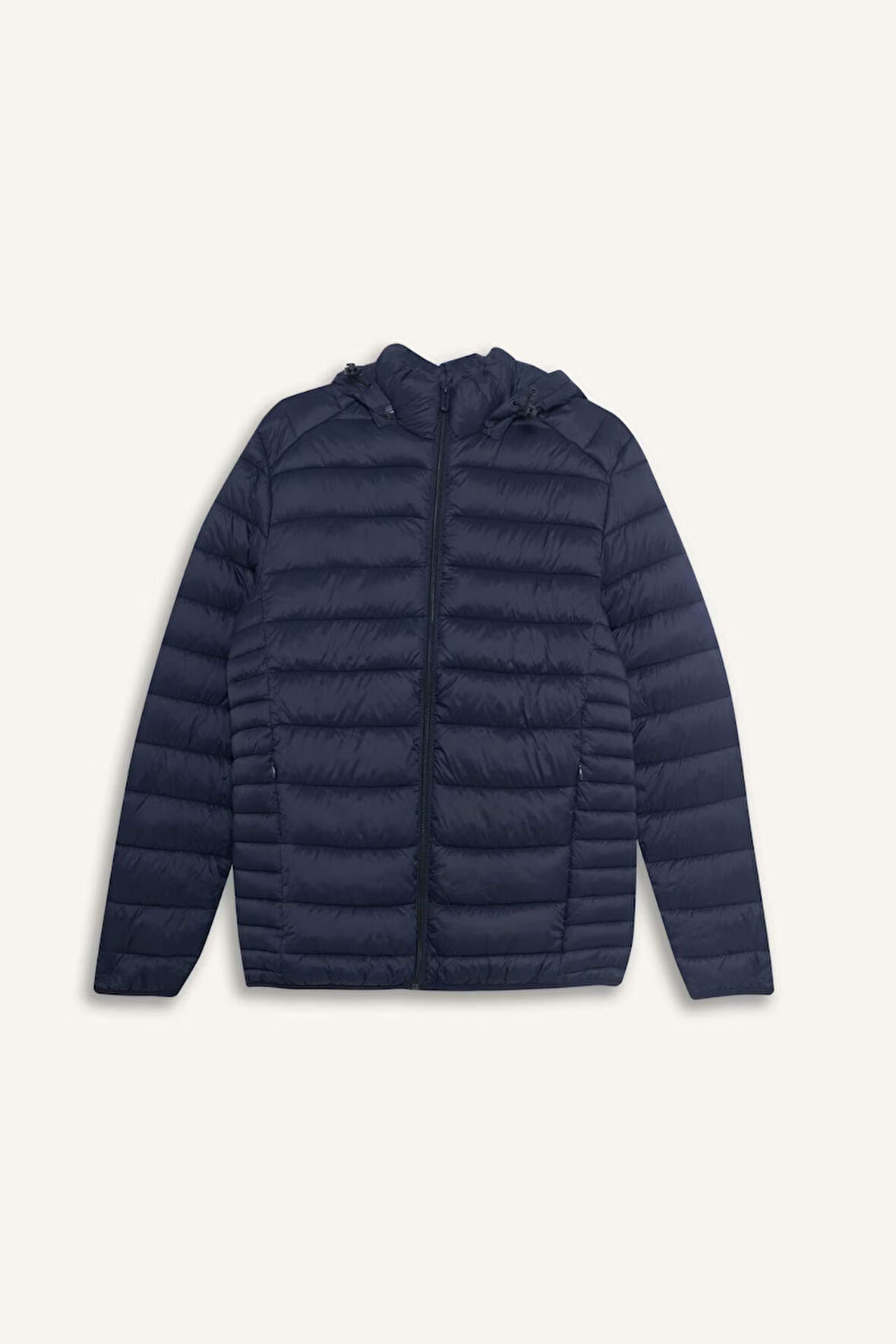 Su Geçirmez Slim Fit Dar Kesim Kapüşonlu Fermuarlı Mont