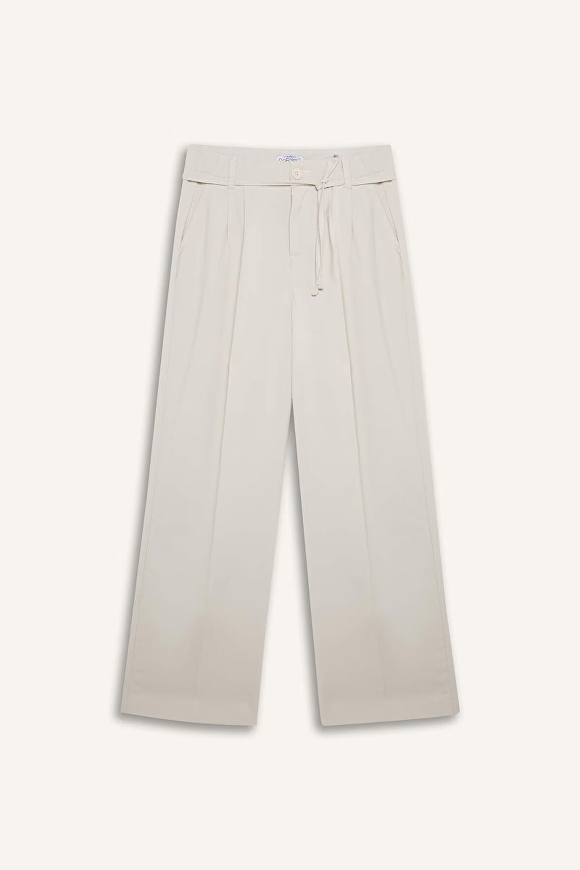 Wide Leg Kumaş Pantolon Üç Cepli Normal Bel Standart Boy