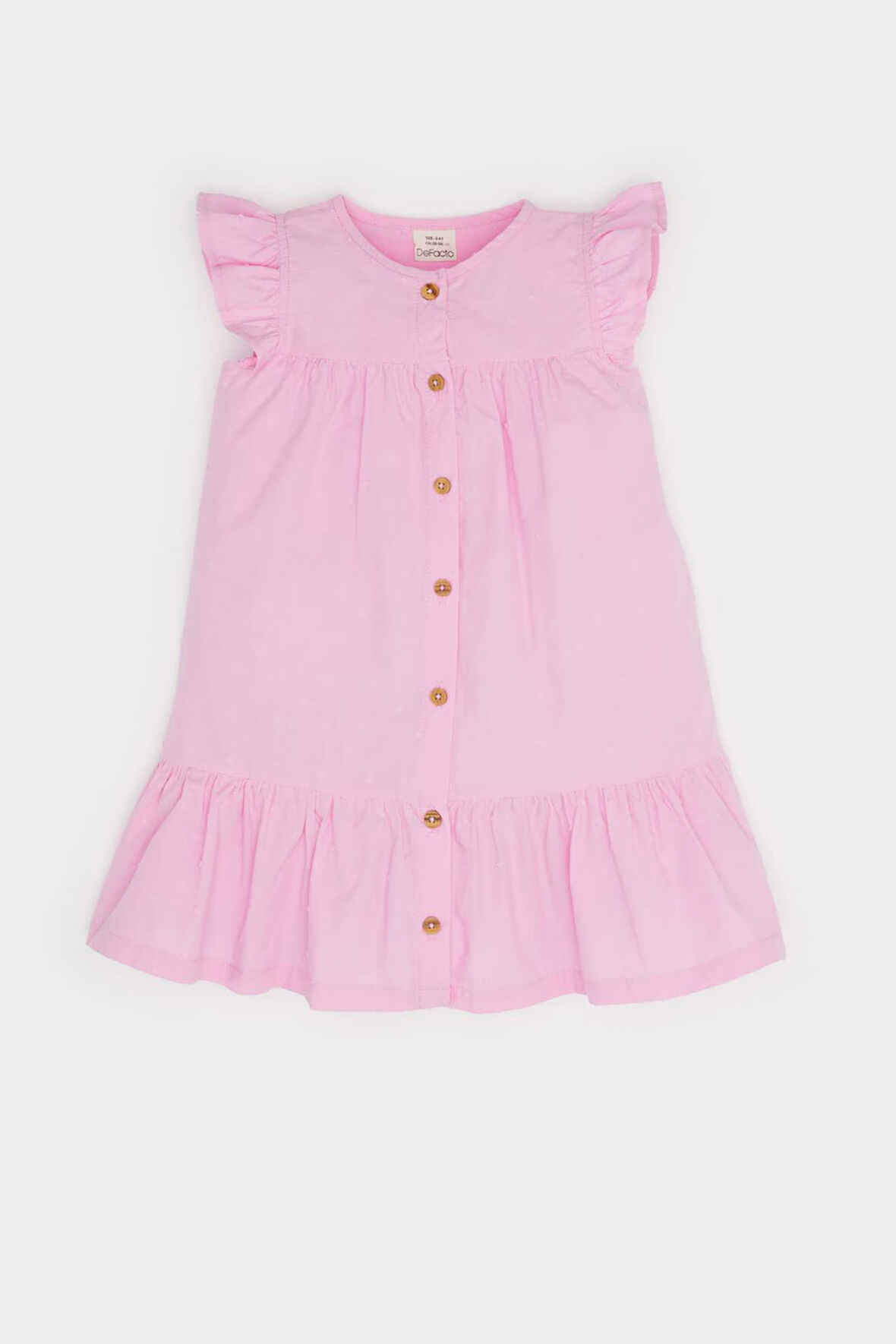 Kız Bebek Bisiklet Yaka Kolsuz Yazlık Elbise