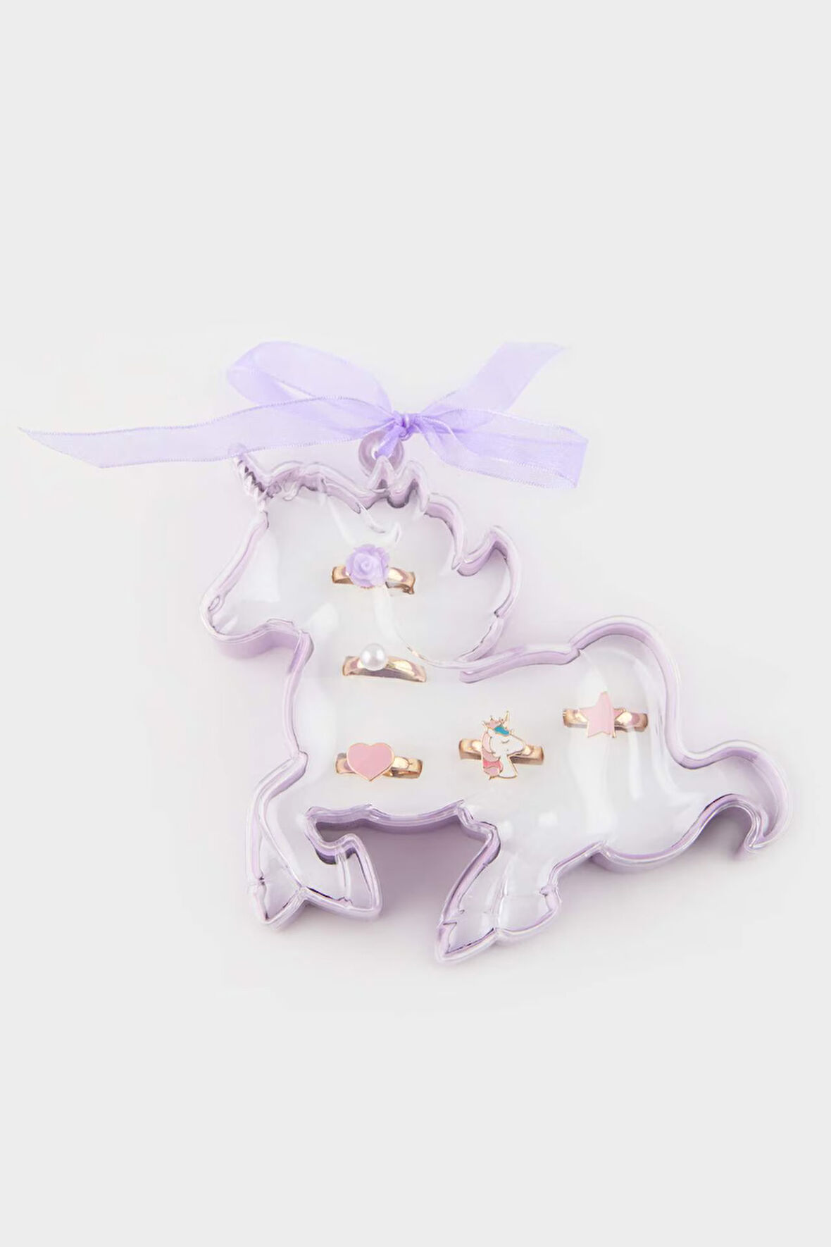 Kız Çocuk Unicorn Kutulu 5'li Yüzük