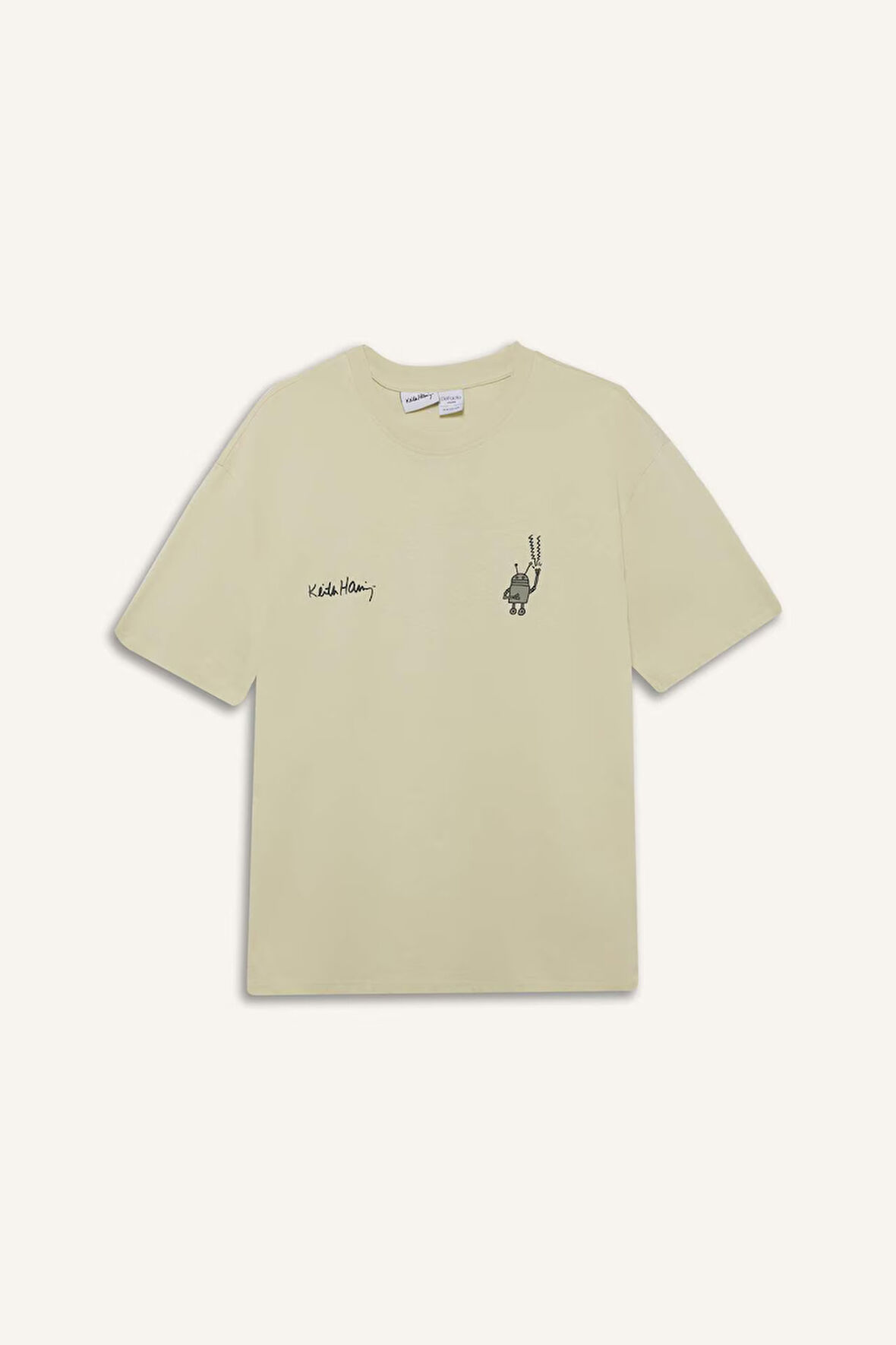 DeFacto %100 Pamuk Keith Haring Boxy Fit Bisiklet Yaka Kısa Kollu Tişört E3257AX25SMER149