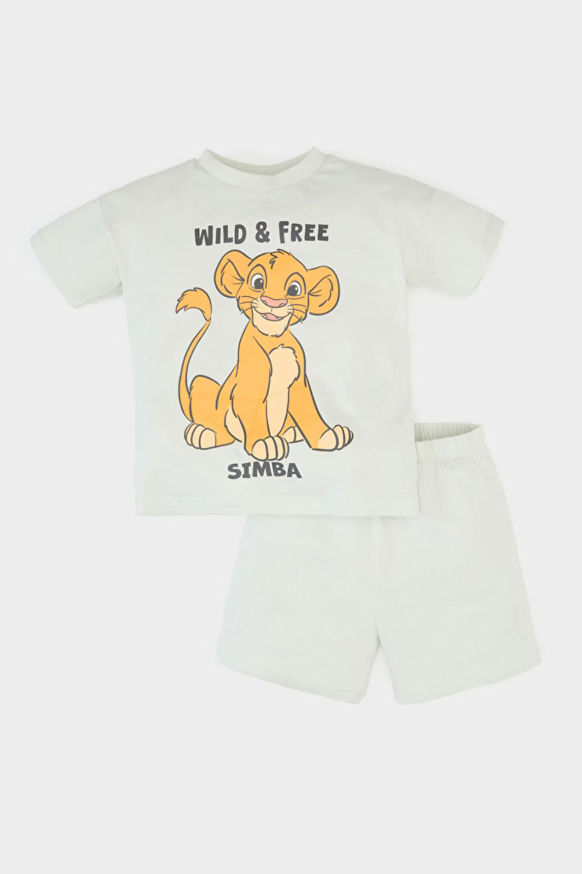 Erkek Bebek Disney Lion King 2'li Takım Kısa Kollu Tişört Beli Lastikli Şort