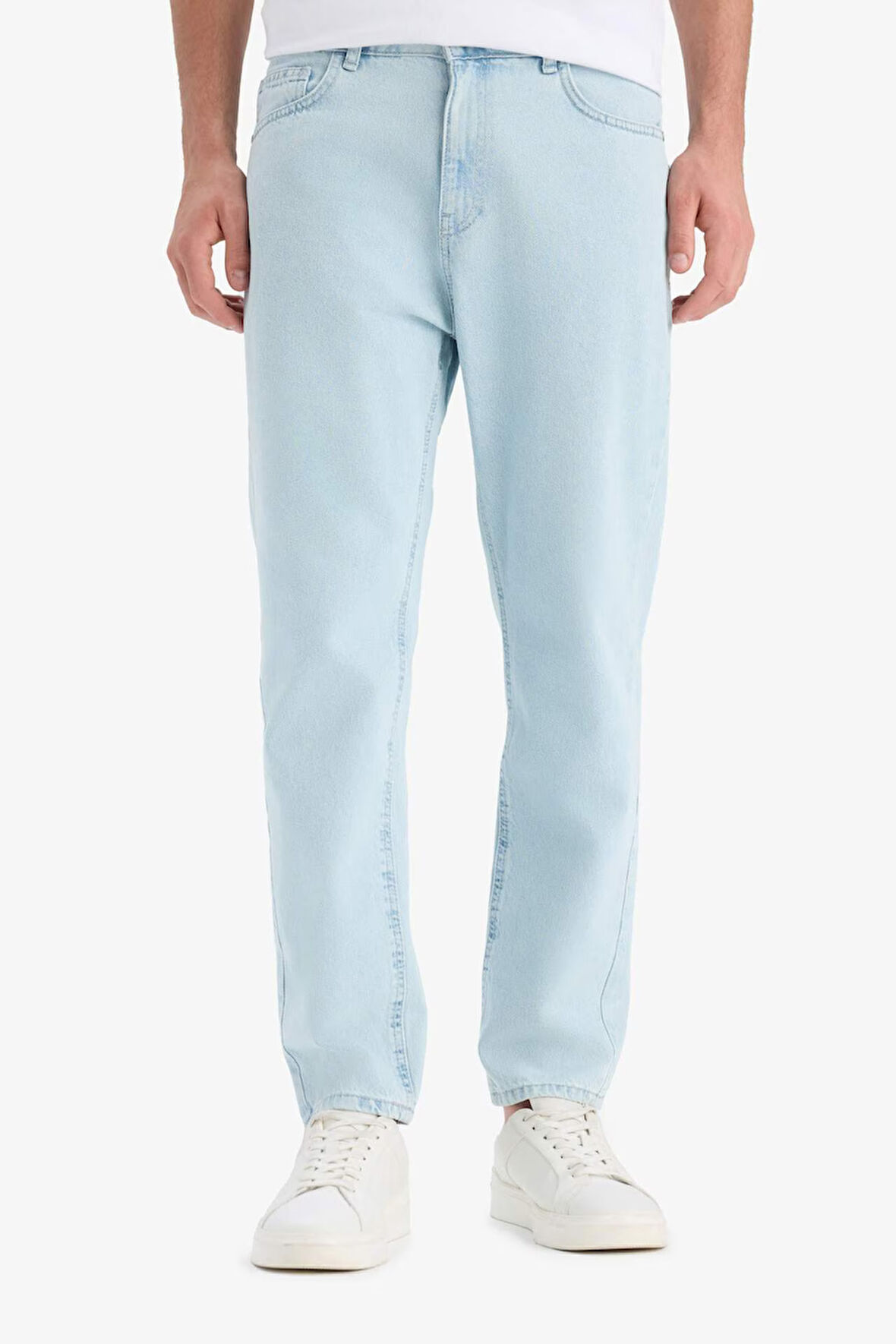 %100 Pamuk 90's Slim Fit Dar Kalıp Yüksek Bel Dar Paça Jean Pantolon