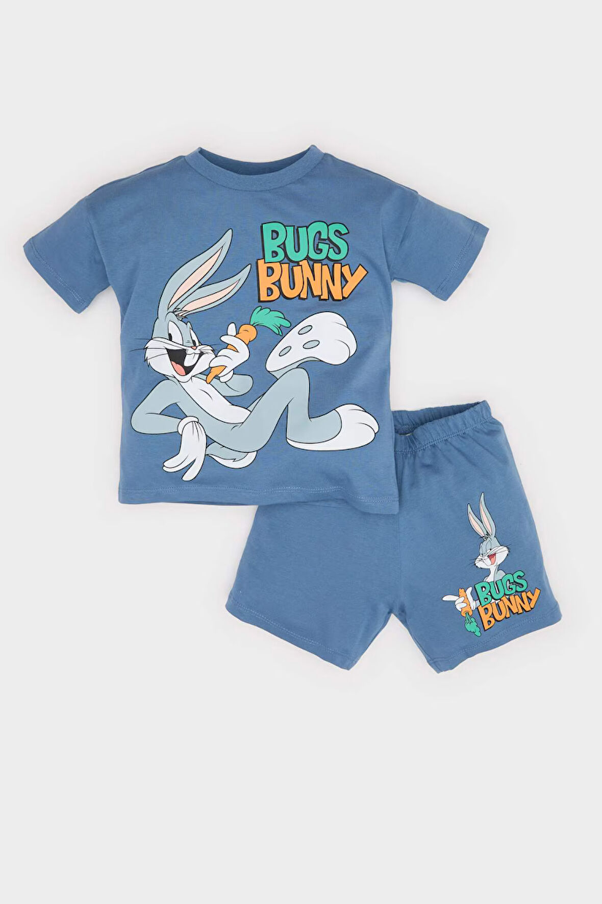 DeFacto Erkek Bebek Looney Tunes 2'li Takım Kısa Kollu Tişört Şort E7693A525SMBE364