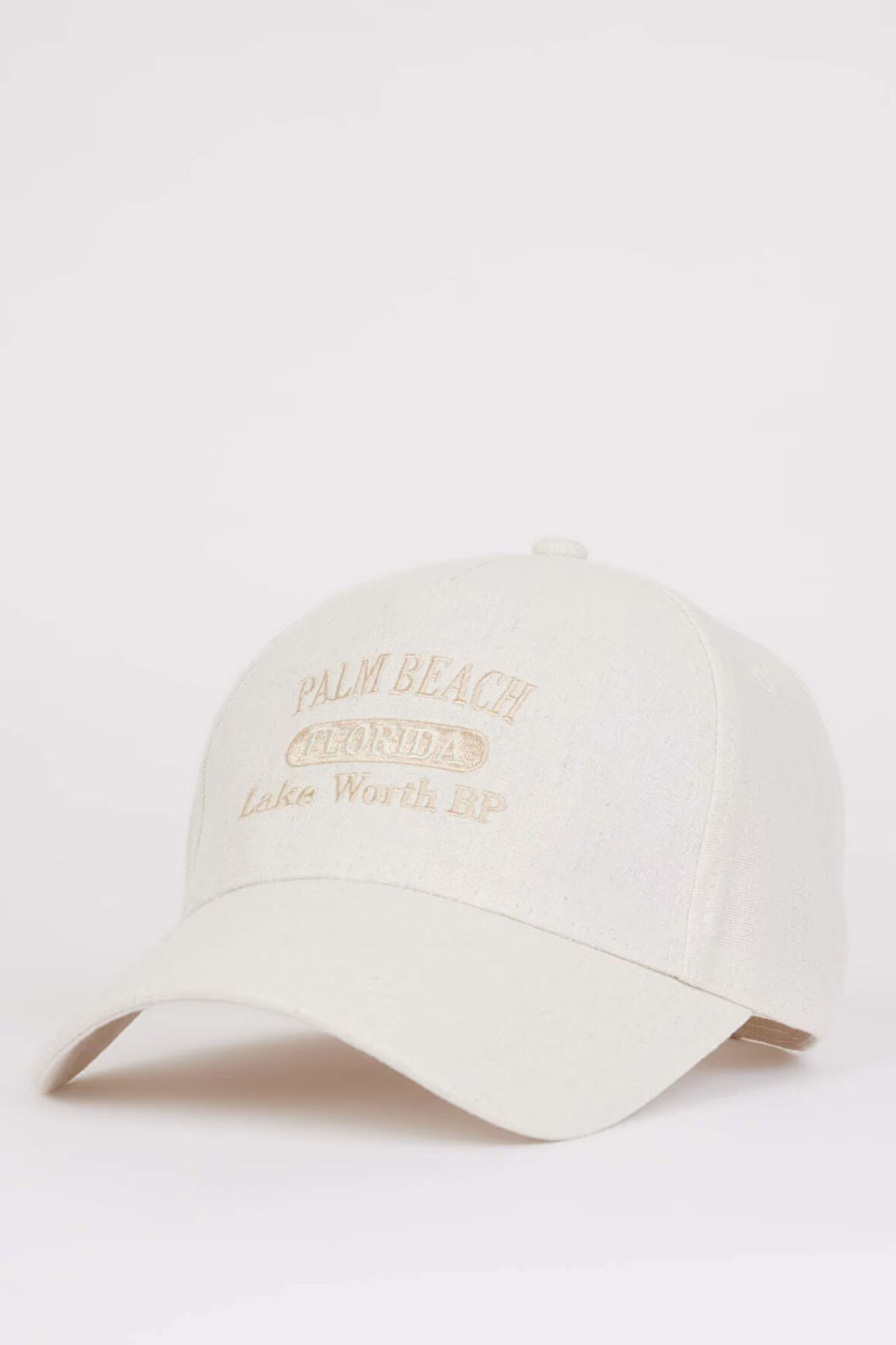 Kadın Nakışlı Keten Cap Şapka