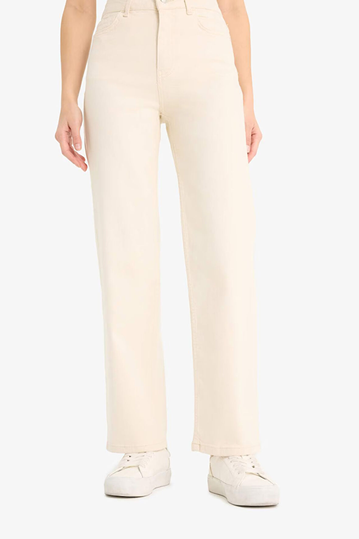 Comfort Straight Yüksek Bel Bilek Boy Jean Pantolon