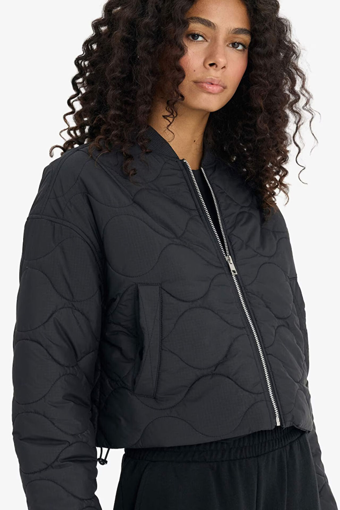 Su Geçirmez Regular Fit Kolej Yaka Fermuarlı Bomber Mont