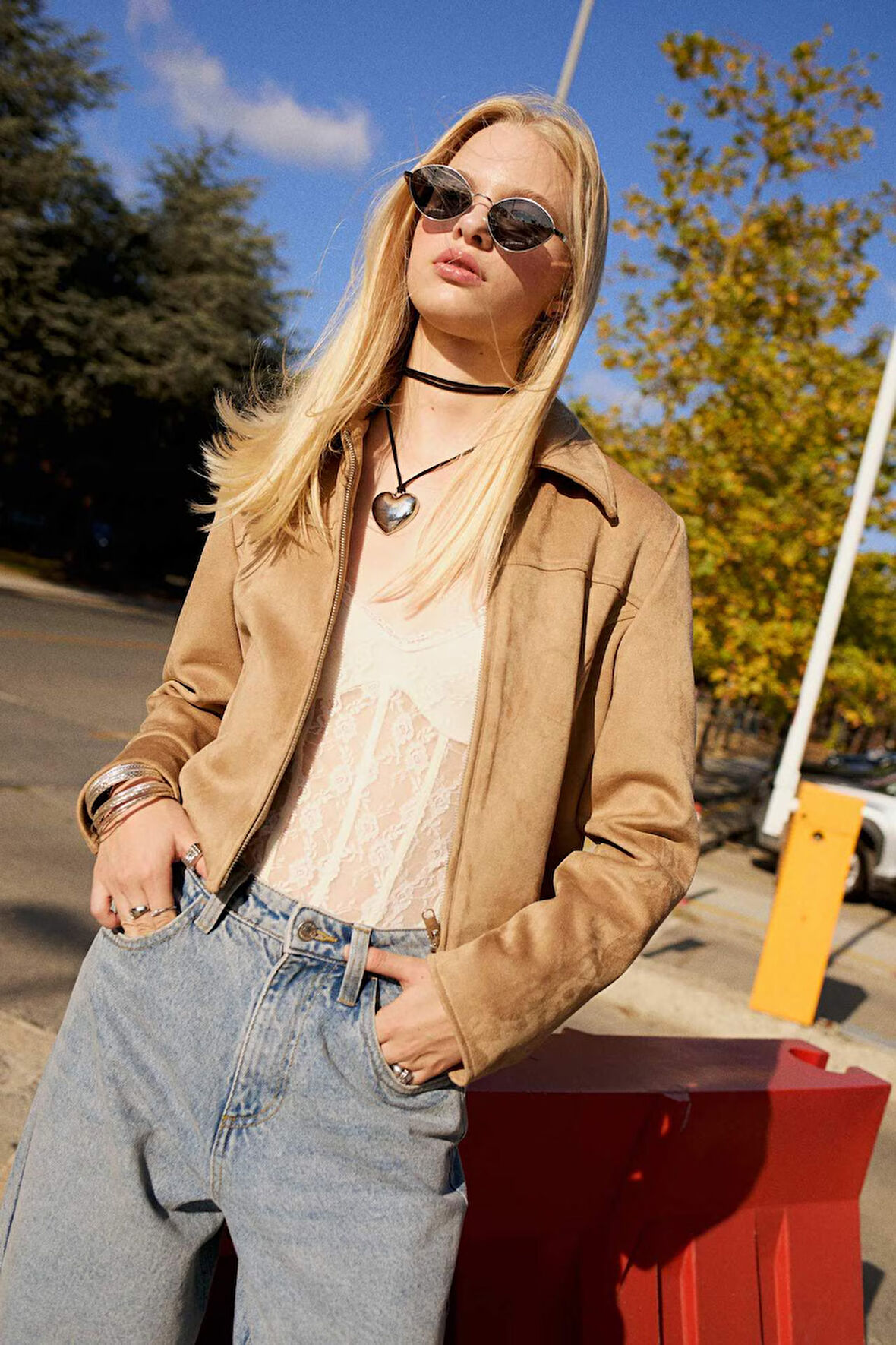 Su Geçirmez Regular Fit Polo Yaka Fermuarlı Süet Ceket Mont