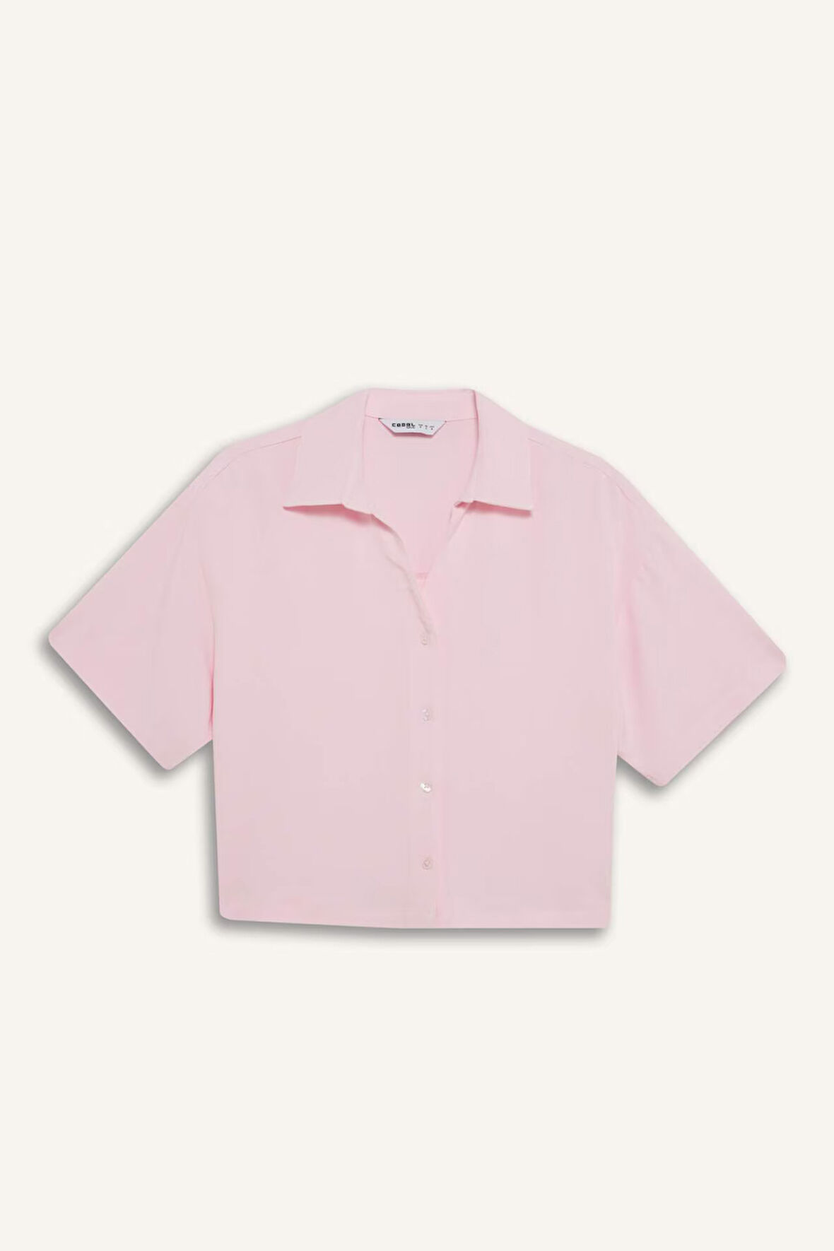 DeFacto Oversize Geniş Kalıp Keten Karışımlı Kısa Kollu Gömlek C3807AX25SMPN648