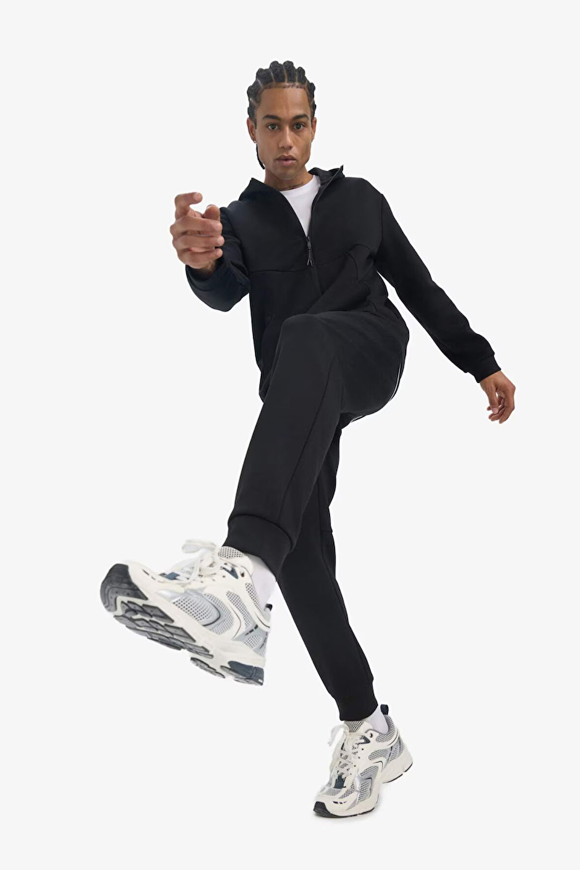DeFactoFit Slim Fit Dar Kesim Standart Paça Skuba Dalgıç Kumaş Jogger
