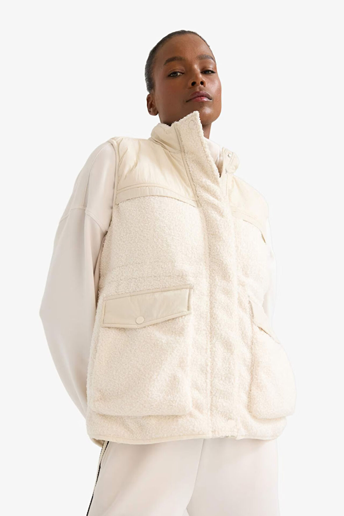 DeFactoFit Regular Fit Çıtçıtlı Fermuarlı Yelek