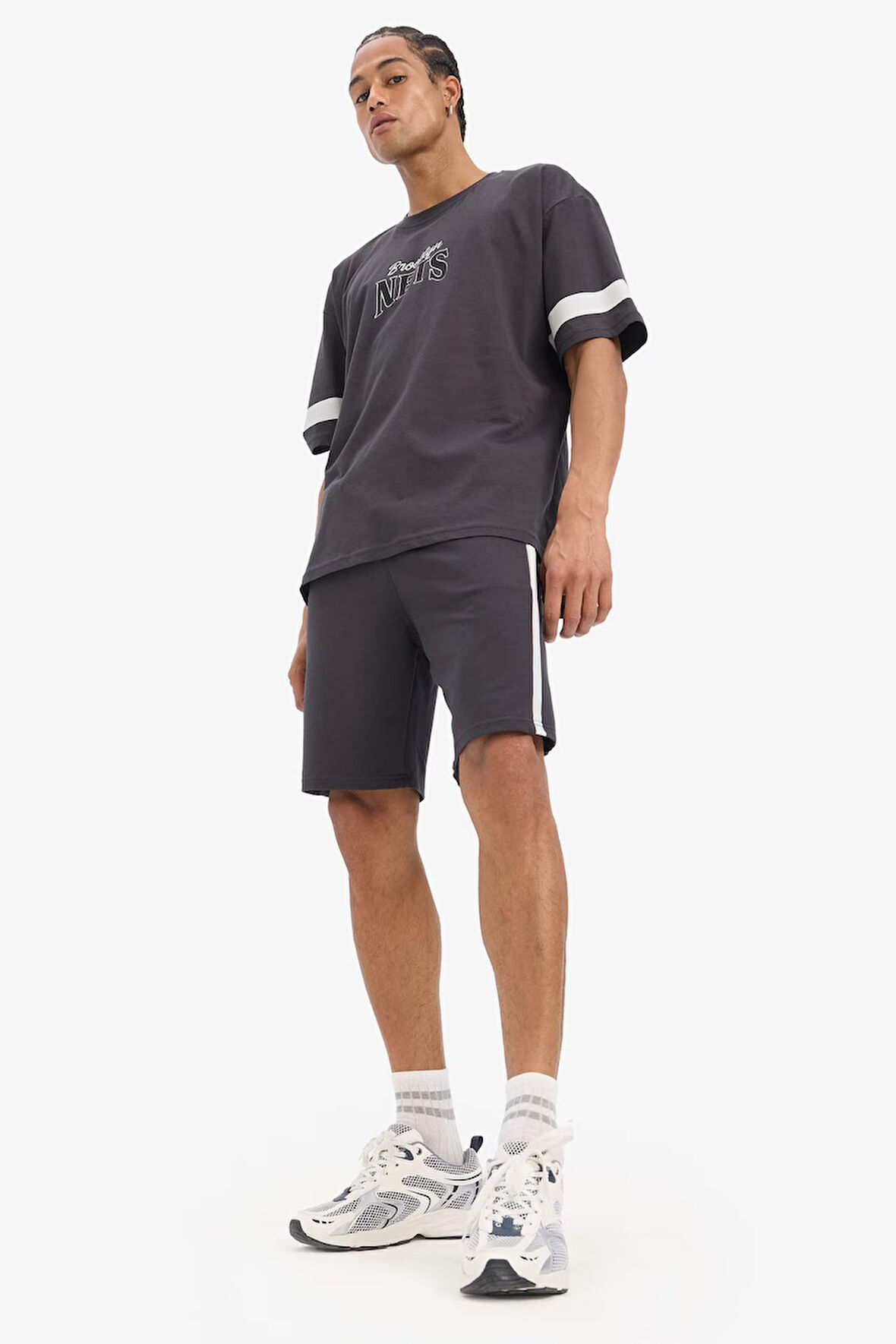 DeFactoFit NBA Brooklyn Nets Oversize Geniş Kalıp Kısa Paça Şort E2188AX25SMAR210