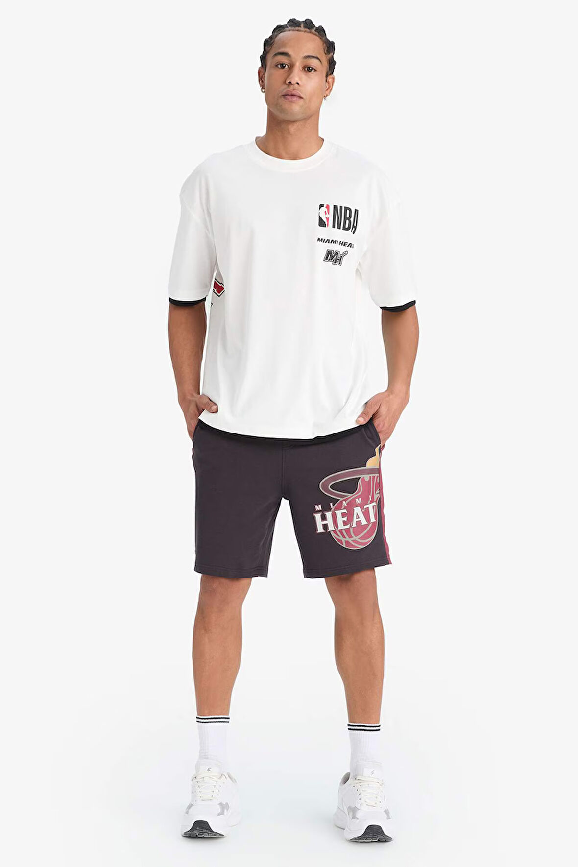 DeFactoFit NBA Miami Heat Standart Fit Kısa Paça Şort E2190AX25SMAR210