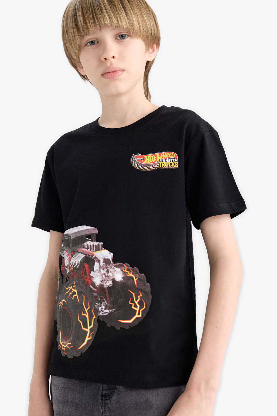 DeFacto Erkek Çocuk Hot Wheels Bisiklet Yaka Kısa Kollu Tişört E4824A825SMBK81
